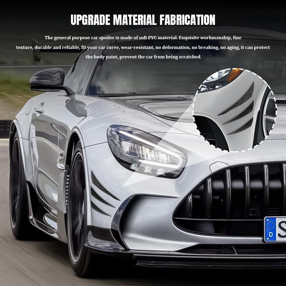 Kit de 6 Canards para Spoiler de Coche QZTYTY - Fibra de Carbono