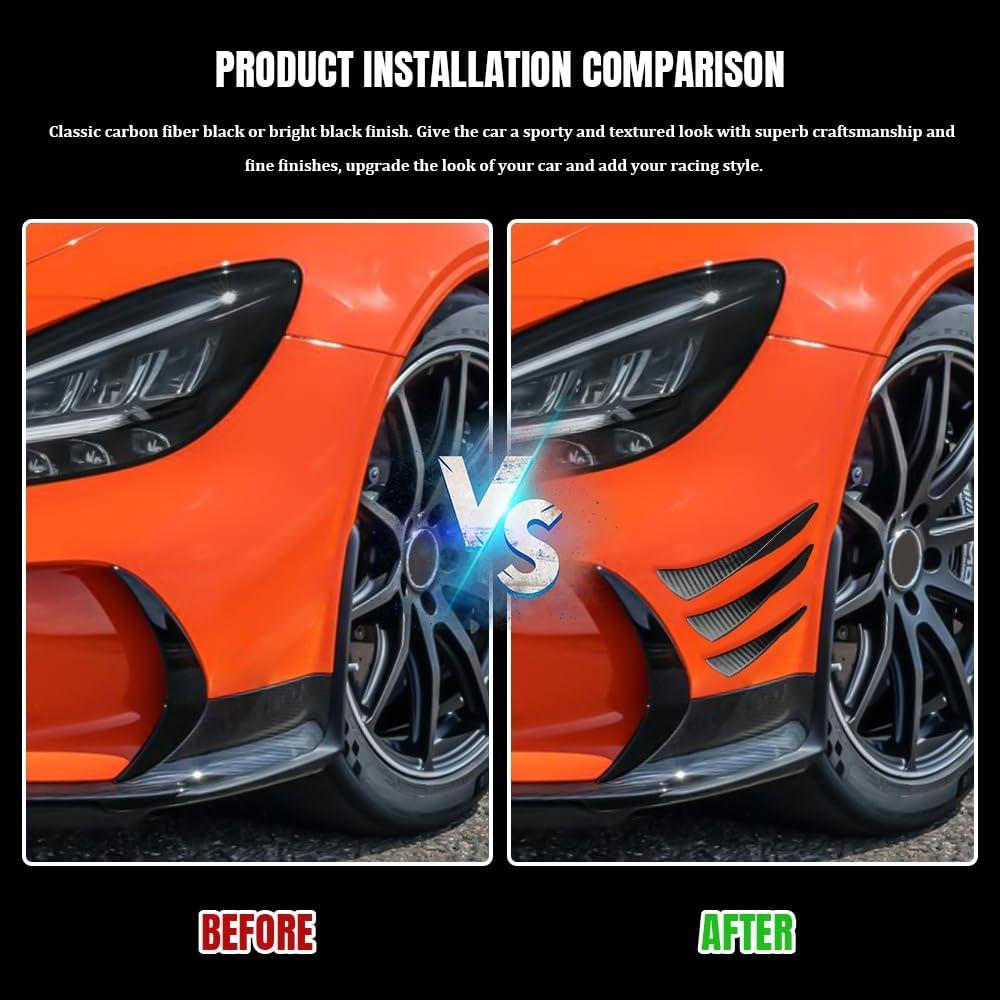 Kit de 6 Canards para Spoiler de Coche QZTYTY - Fibra de Carbono