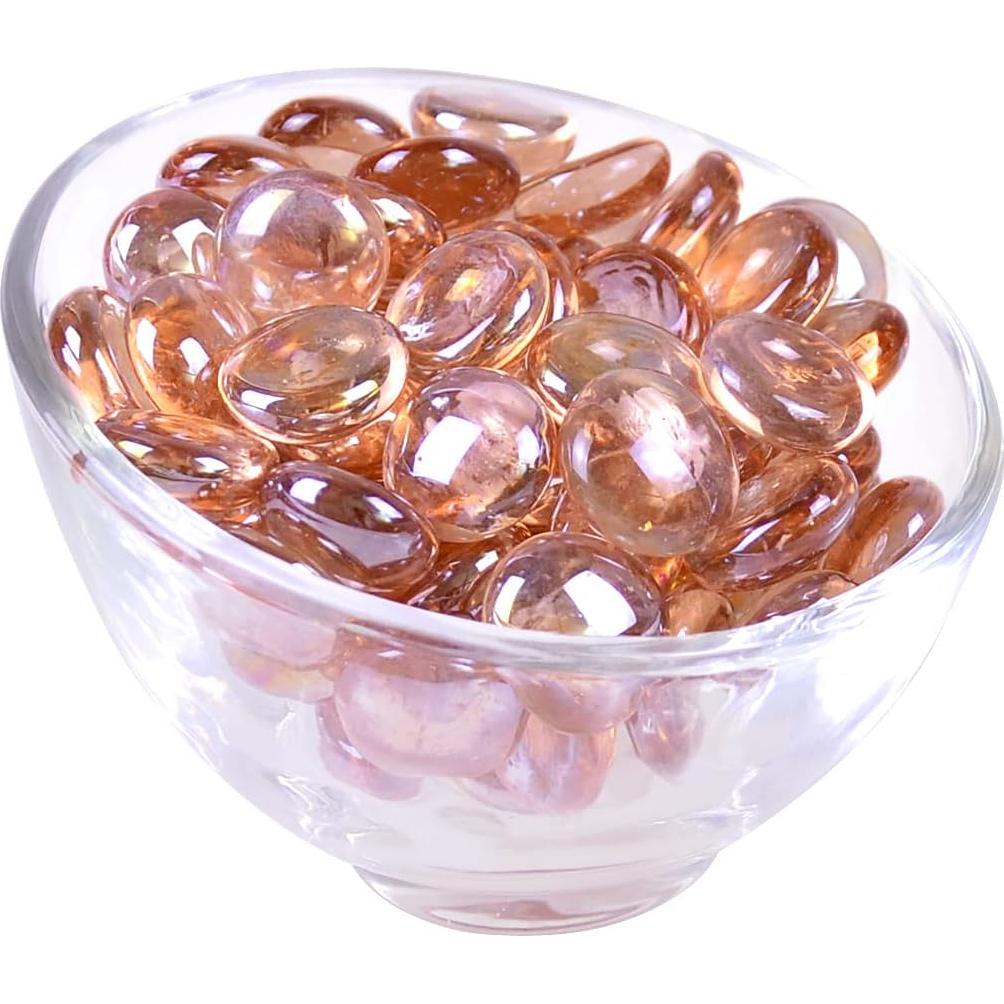 Gemas de vidrio plano KINGOU 100 piezas 17-20 mm Rosa