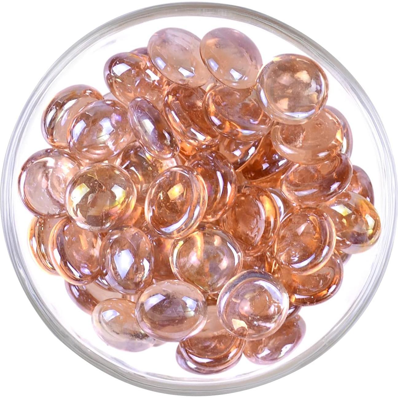 Gemas de vidrio plano KINGOU 100 piezas 17-20 mm Rosa