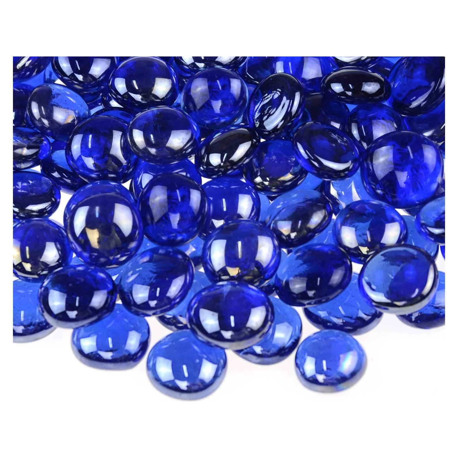 Gemas de vidrio plano KINGOU 0.45 kg brillo azul zafiro