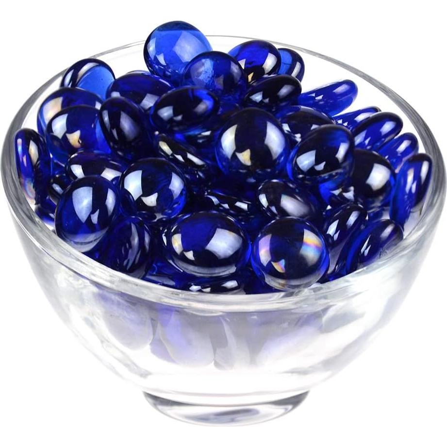 Gemas de vidrio plano KINGOU 0.45 kg brillo azul zafiro