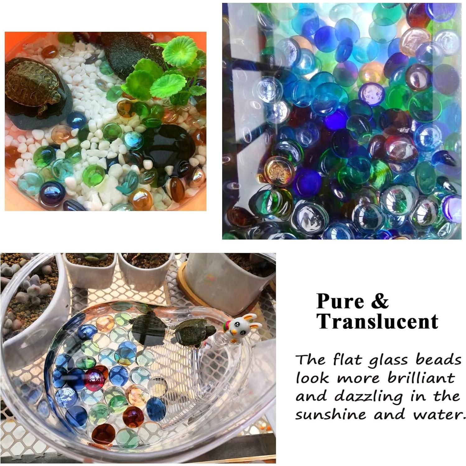 Gemas de vidrio plano KINGOU 0.45 kg brillo azul zafiro