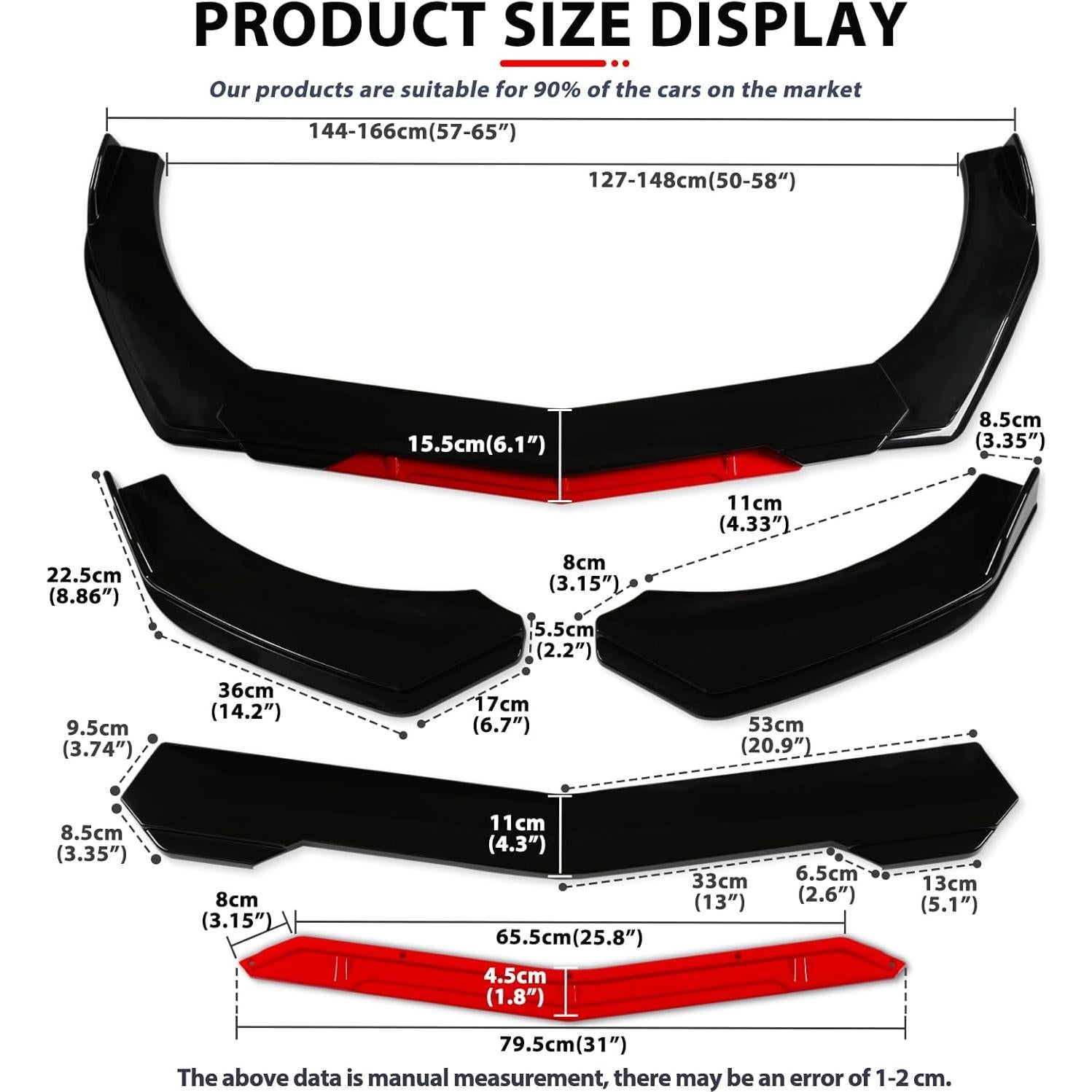 Labio Frontal Universal DEERMOTO con Varillas Divisoras 4 Piezas