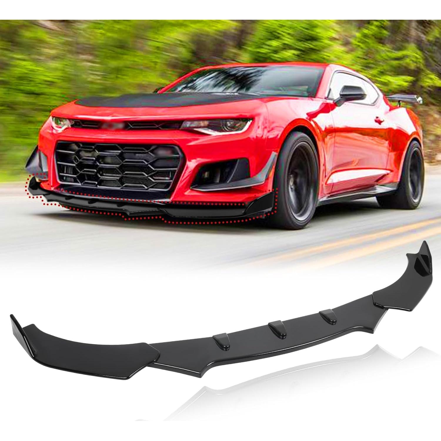 Labio Frontal Universal DEERMOTO Ajustable para Coche Negro