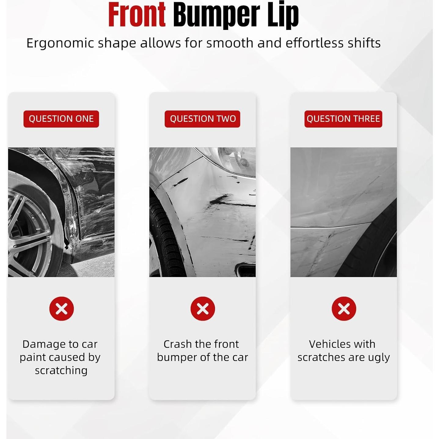 Labio Frontal Universal DEERMOTO Ajustable para Coche Negro