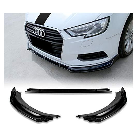 Kit de Protección Parachoques Frontal EPARTS ABS Negro 3 Piezas Audi A3 2017-2020