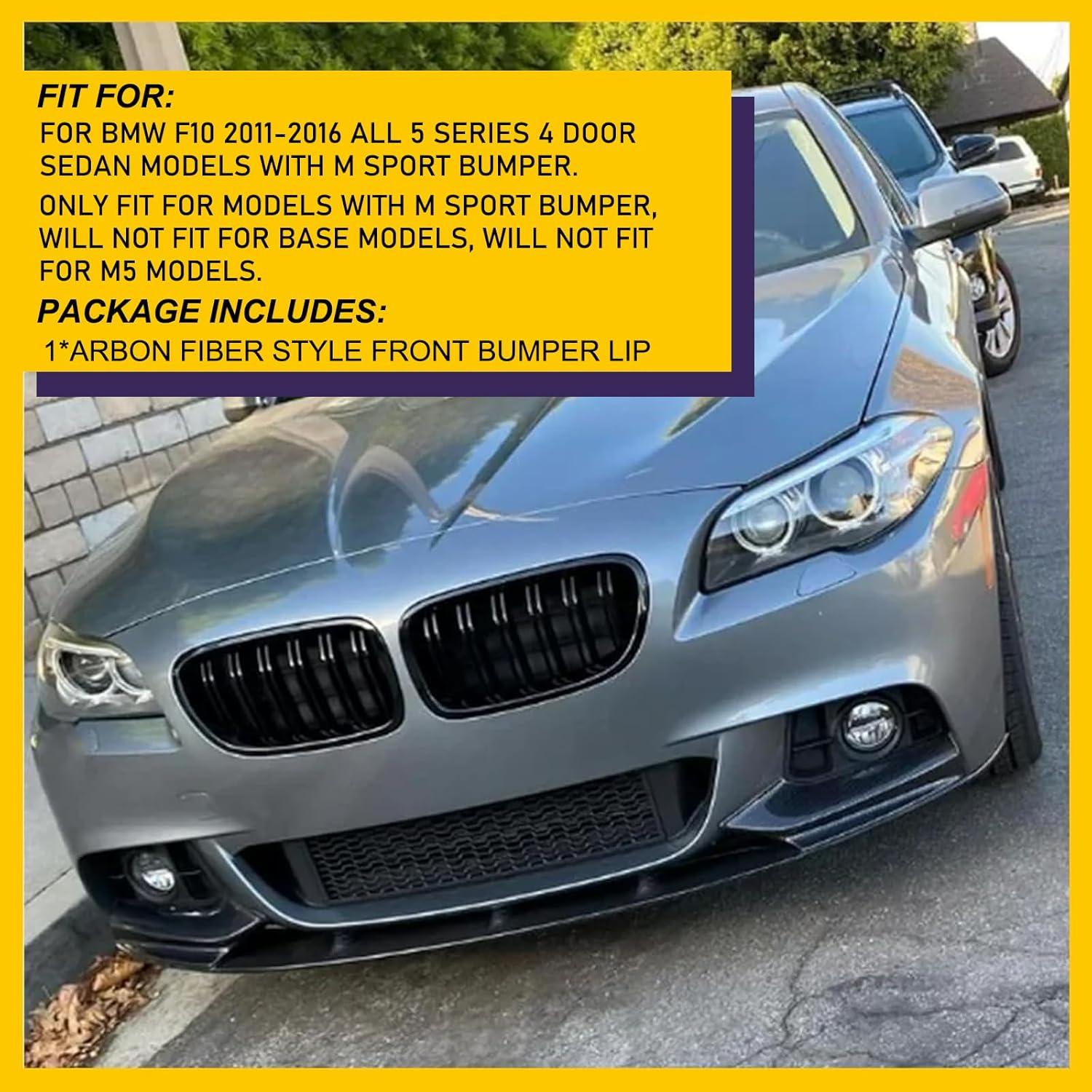 Labio Spoiler Frontal BMW Serie 5 F10 2011-2016 Fibra de Carbono