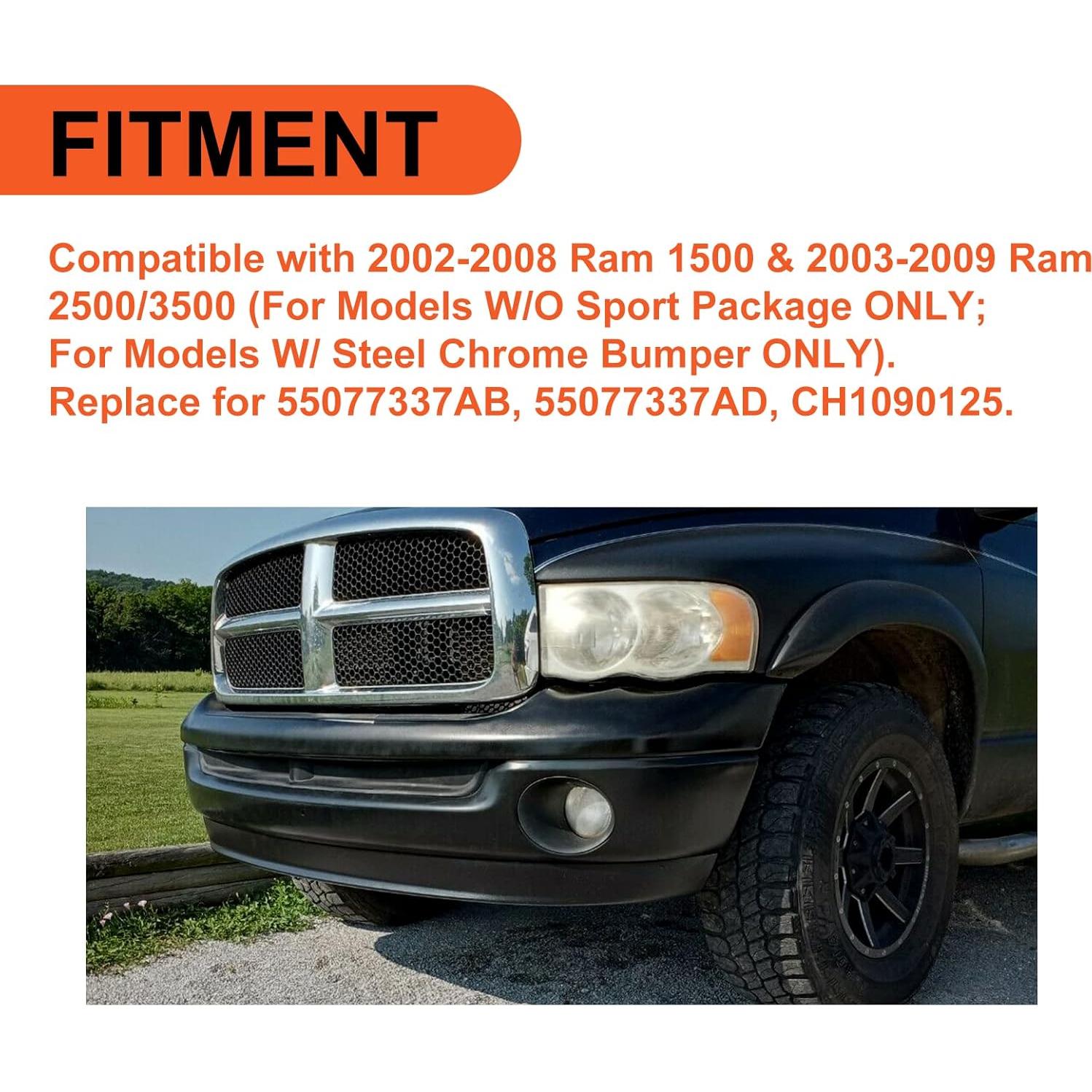 Deflector de Aire Frontal Inferior ECOTRIC para Dodge Ram 1500/2500/3500