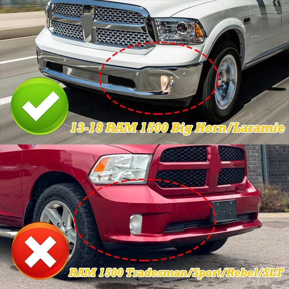 Labio de Parachoques Frontal W-POWER para Ram 1500 2013-2024