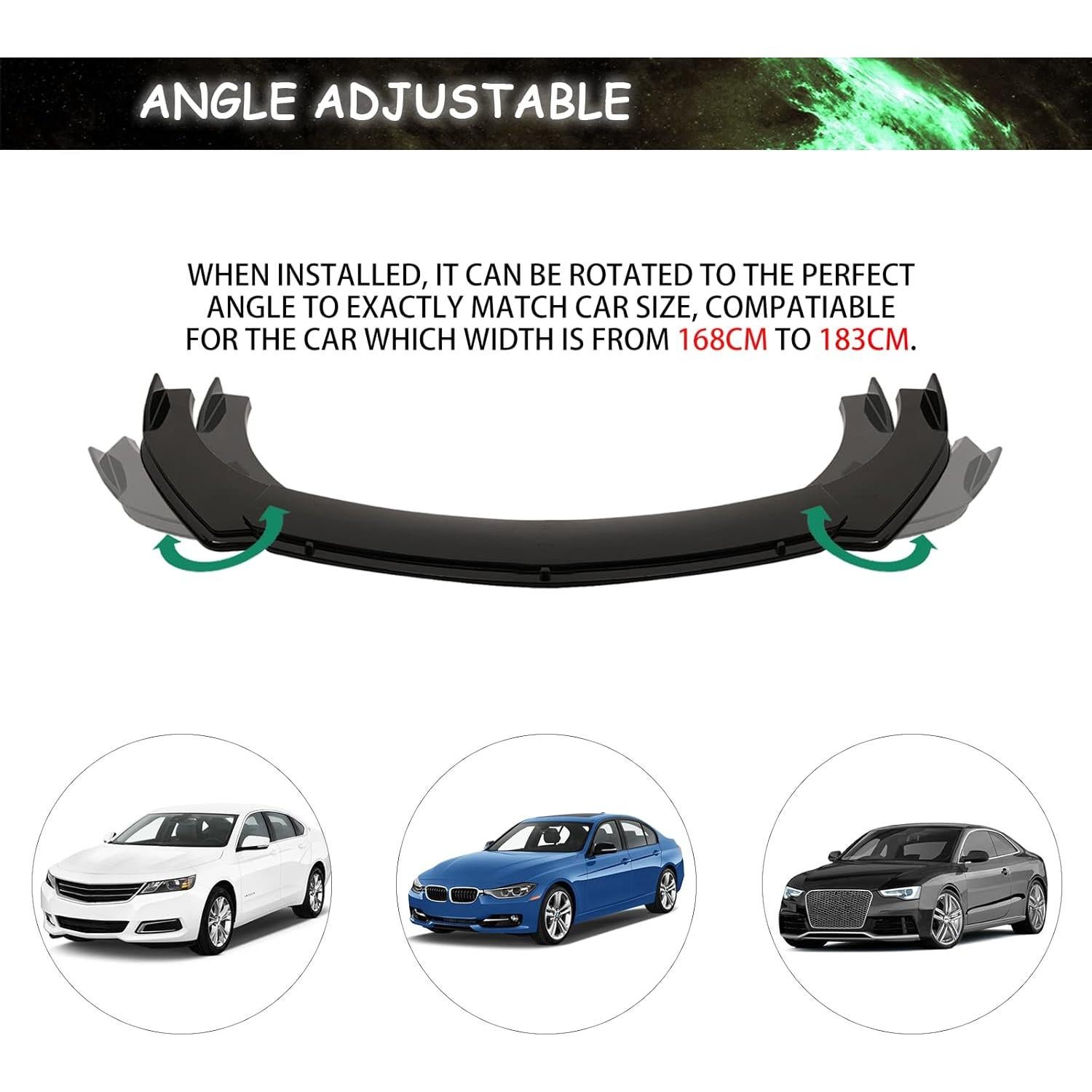 Difusor Protector de Spoiler Frontal DREAMIZER Universal Negro