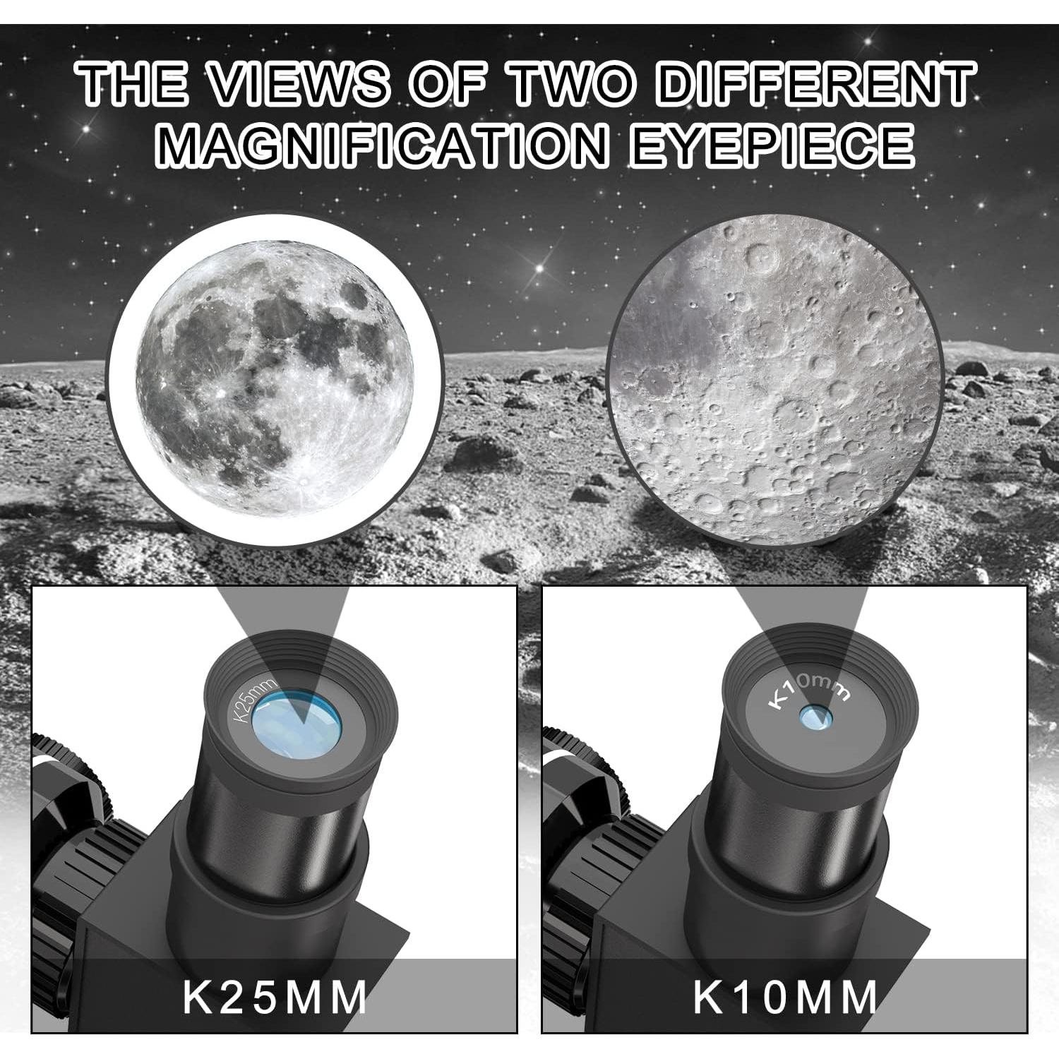 Telescopio Refractor CSSEA 70mm para Niños y Principiantes