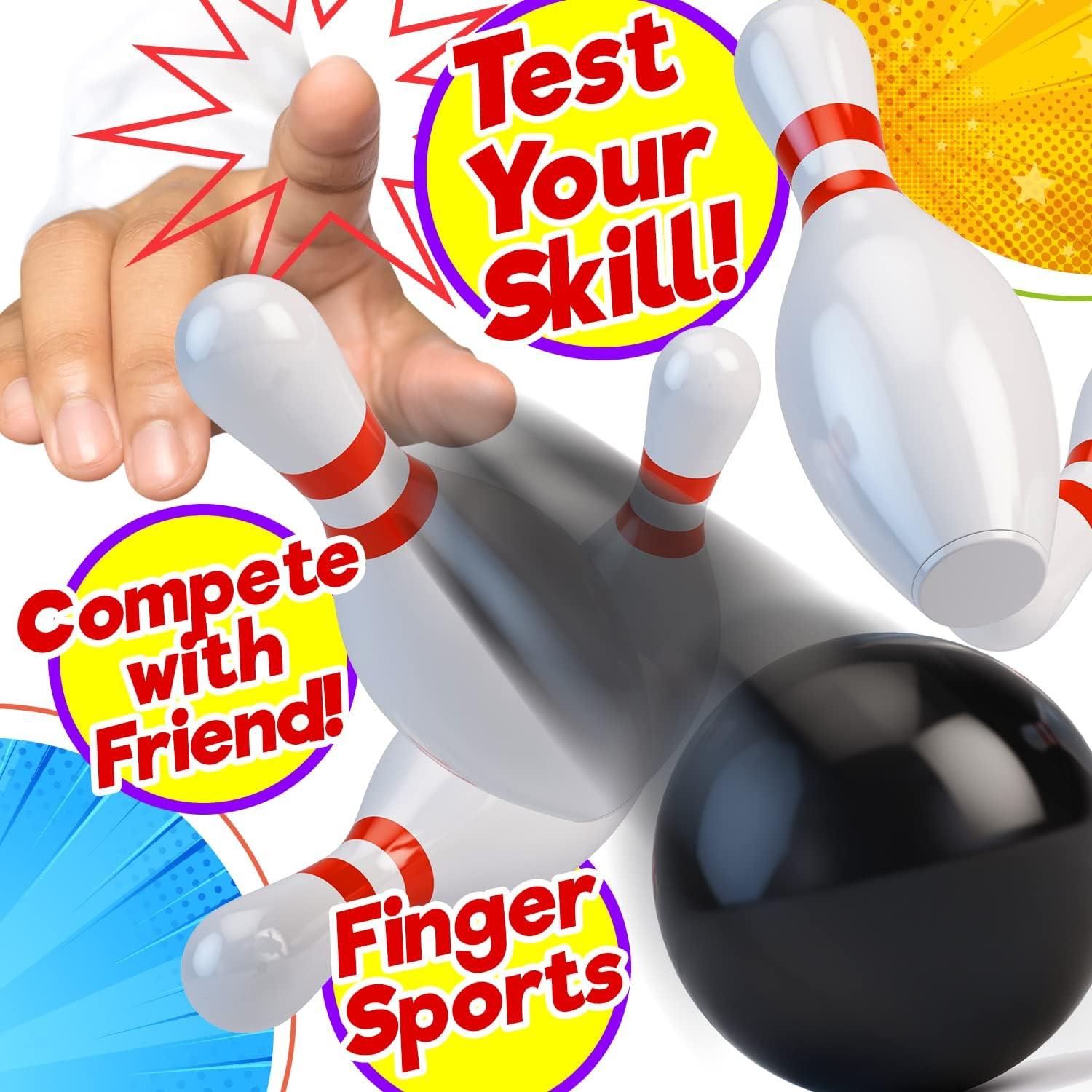 Juego de Bolos Miniatura JA-RU 1 Set para Dedos