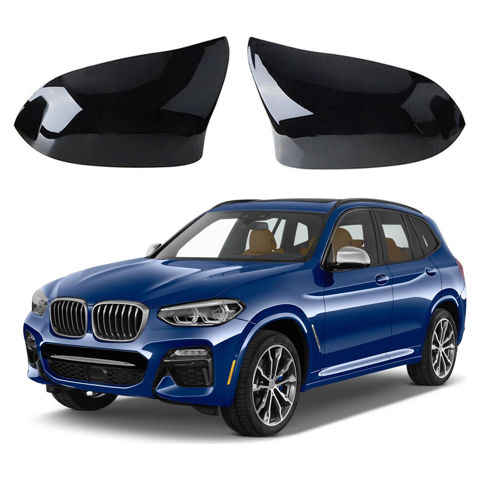 Cubiertas de Espejo Lateral KYYET Negro Brillante para BMW 2014-2018