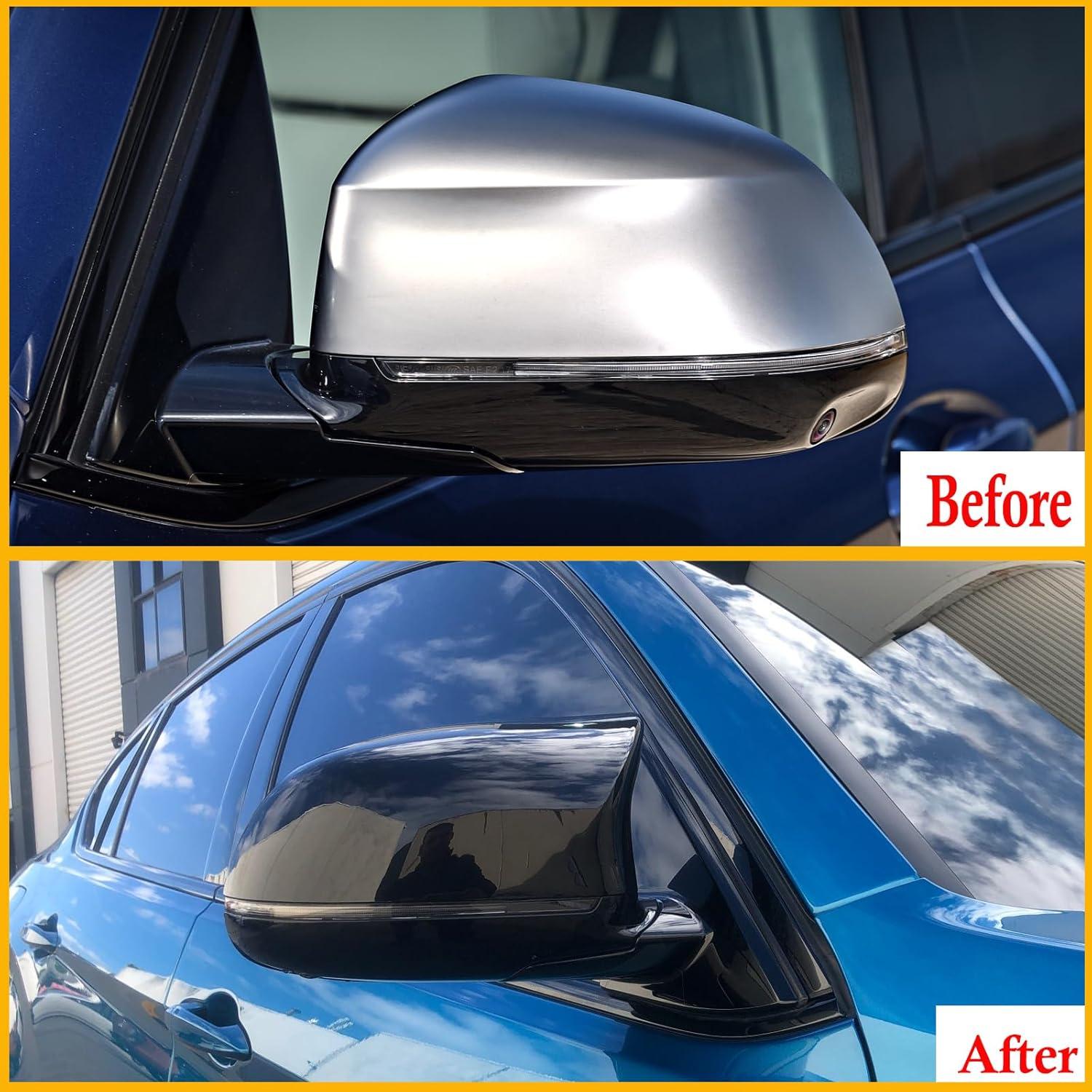 Cubiertas de Espejo Lateral KYYET Negro Brillante para BMW 2014-2018