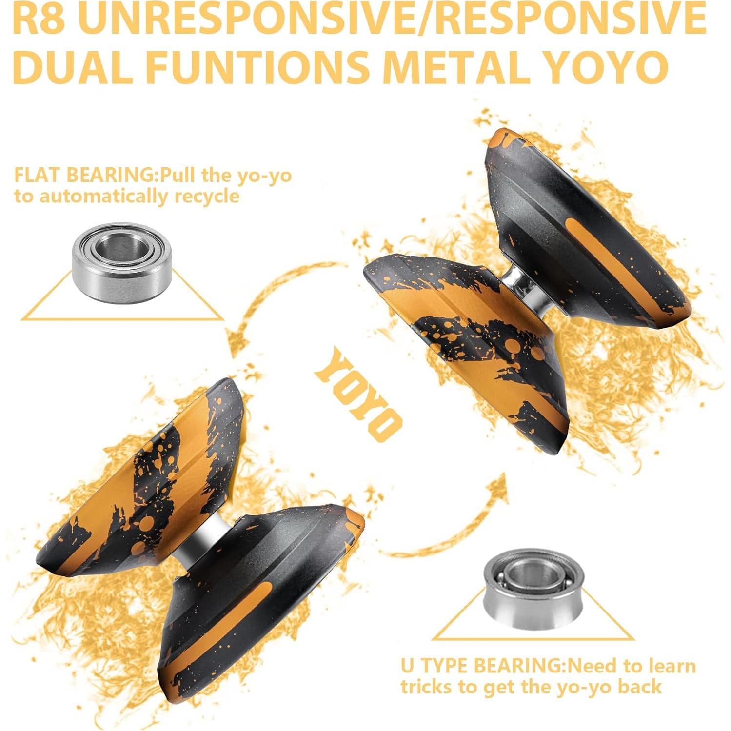 Yoyo WATIEOBOO R8 Responsivo y No Responsivo Oro Negro