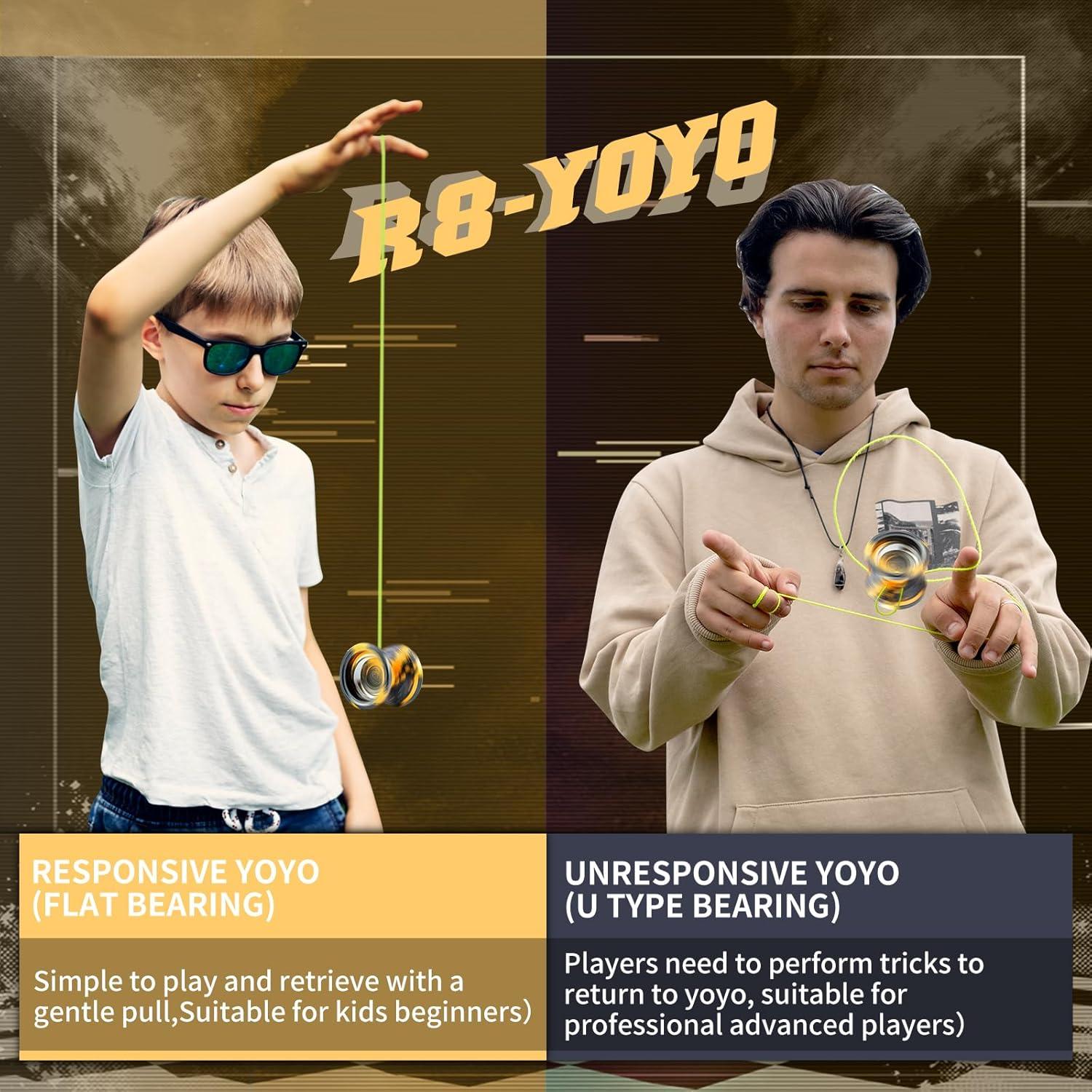 Yoyo WATIEOBOO R8 Responsivo y No Responsivo Oro Negro