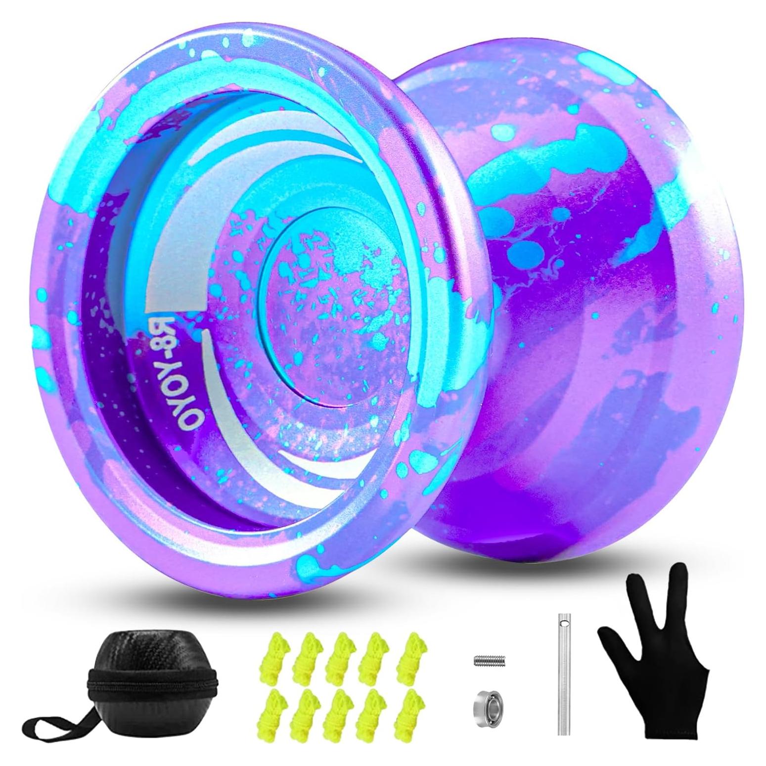 Yoyo WATIEOBOO R8 Profesional Doble Función Azul Púrpura