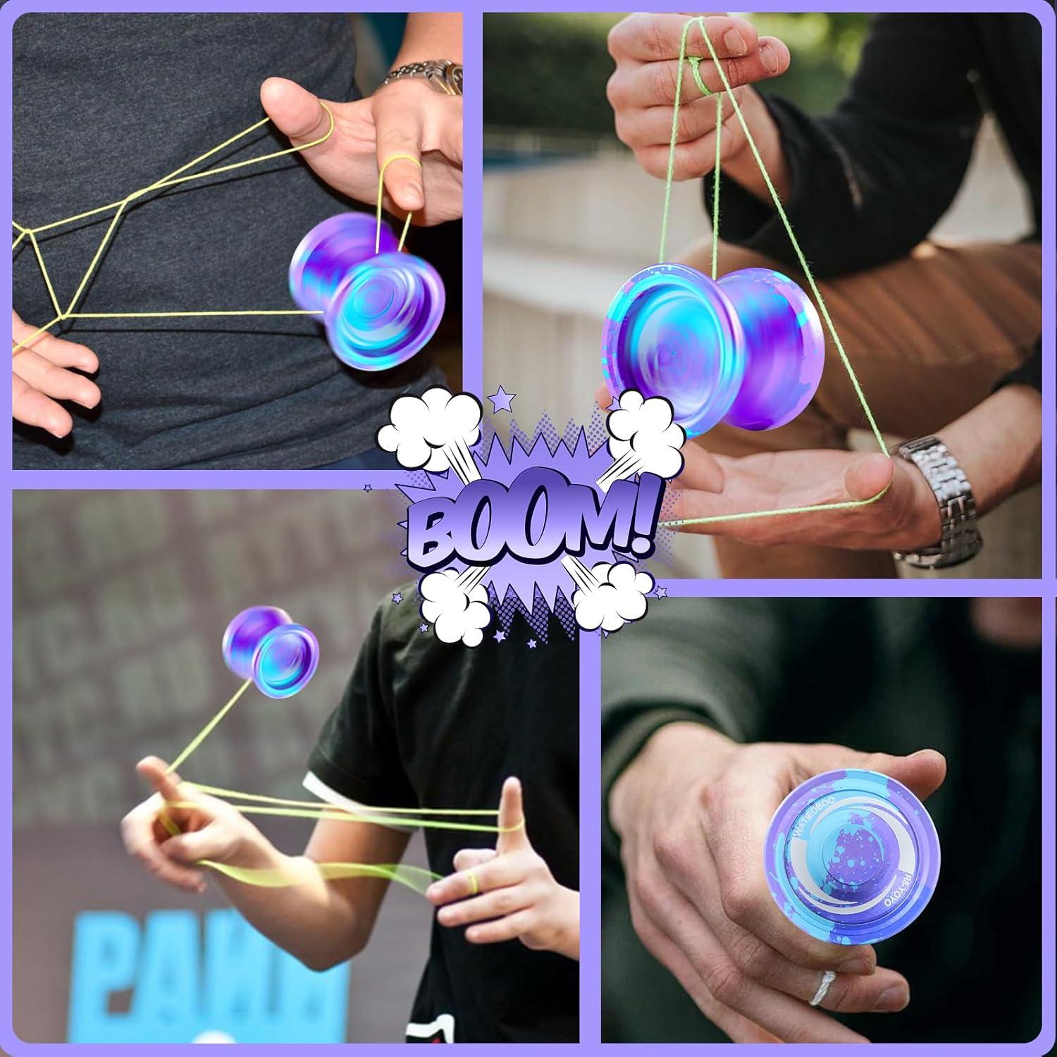 Yoyo WATIEOBOO R8 Profesional Doble Función Azul Púrpura