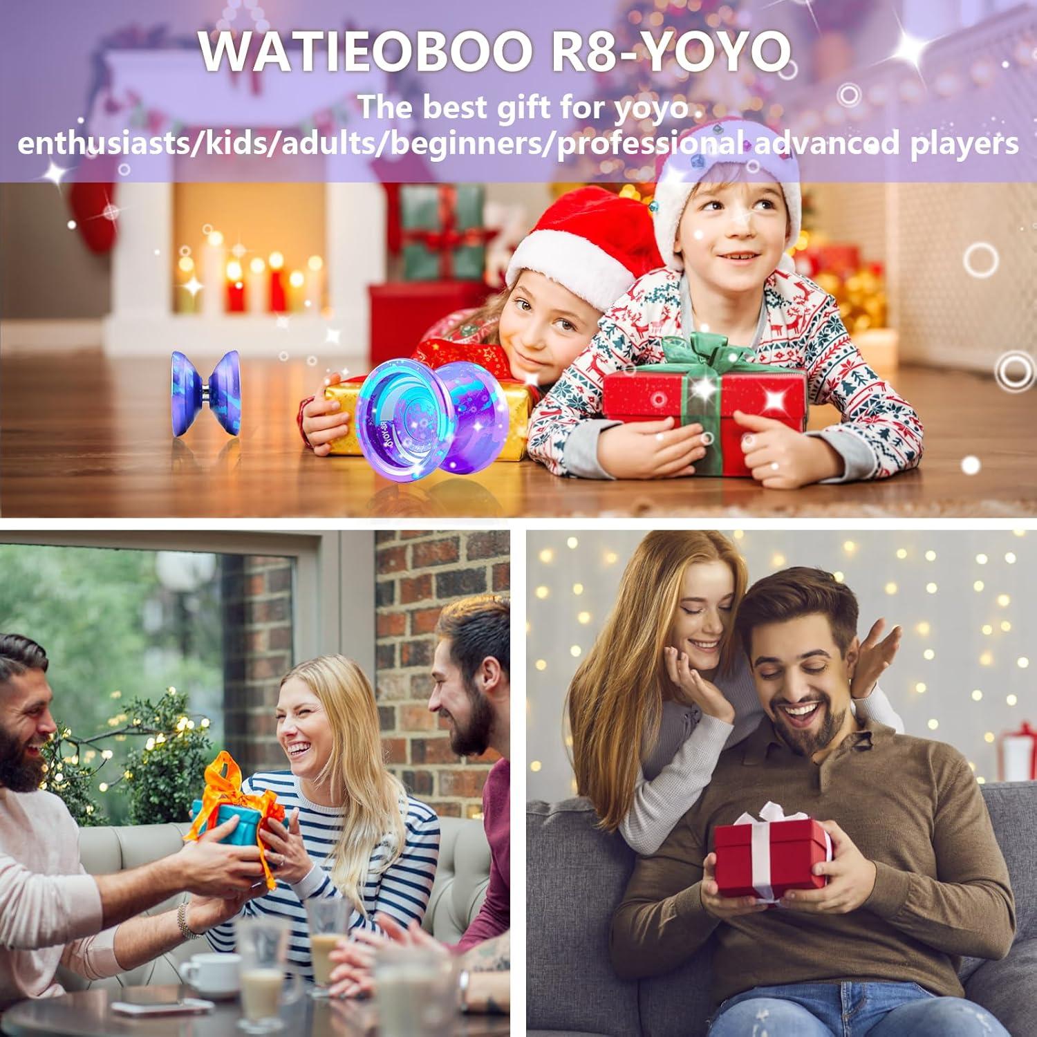 Yoyo WATIEOBOO R8 Profesional Doble Función Azul Púrpura