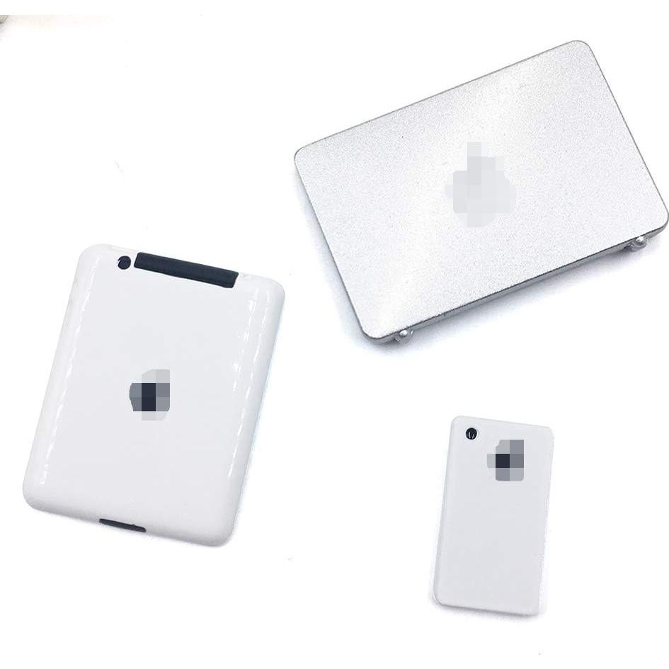 Paquete 3 Accesorios Muñecas: Laptop, Tableta, Teléfono Plata