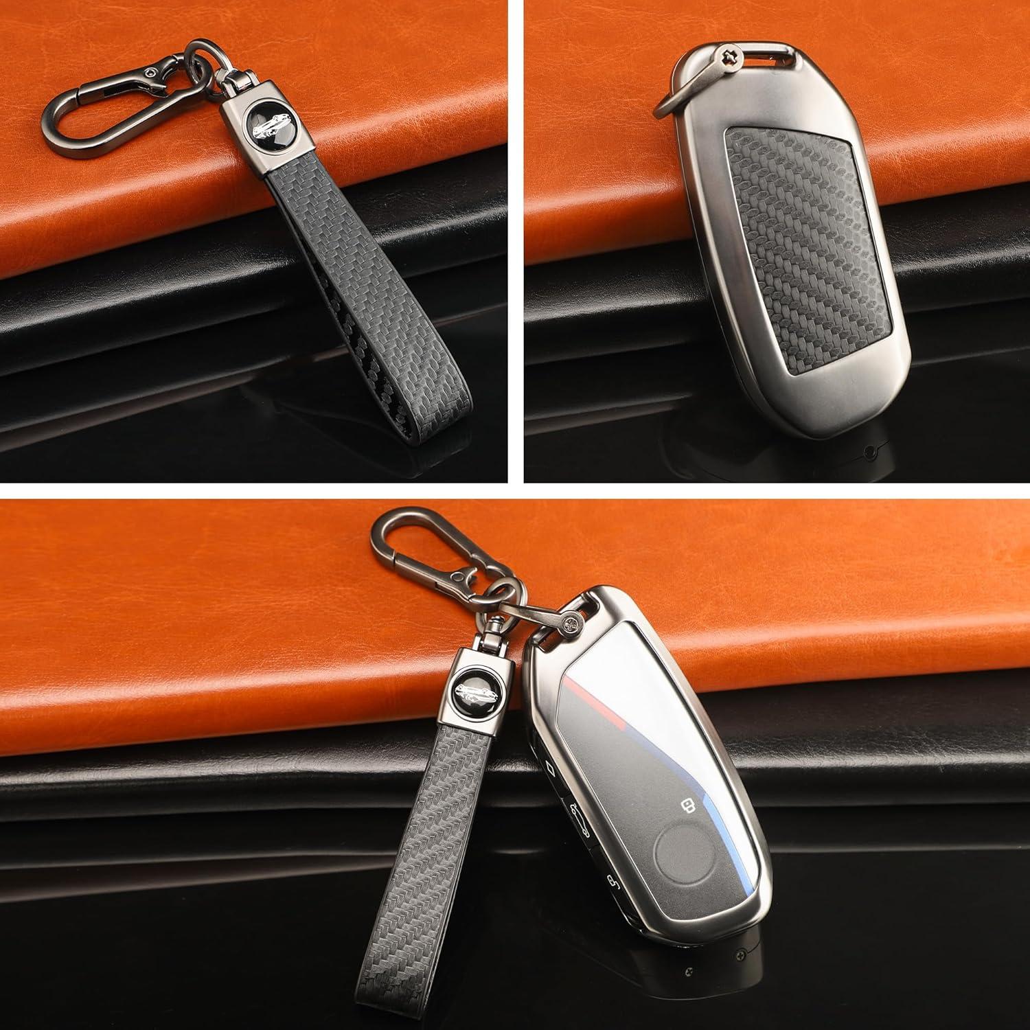 Cubierta de Llavero Godnee para BMW 2023 2024 7 Series Negro