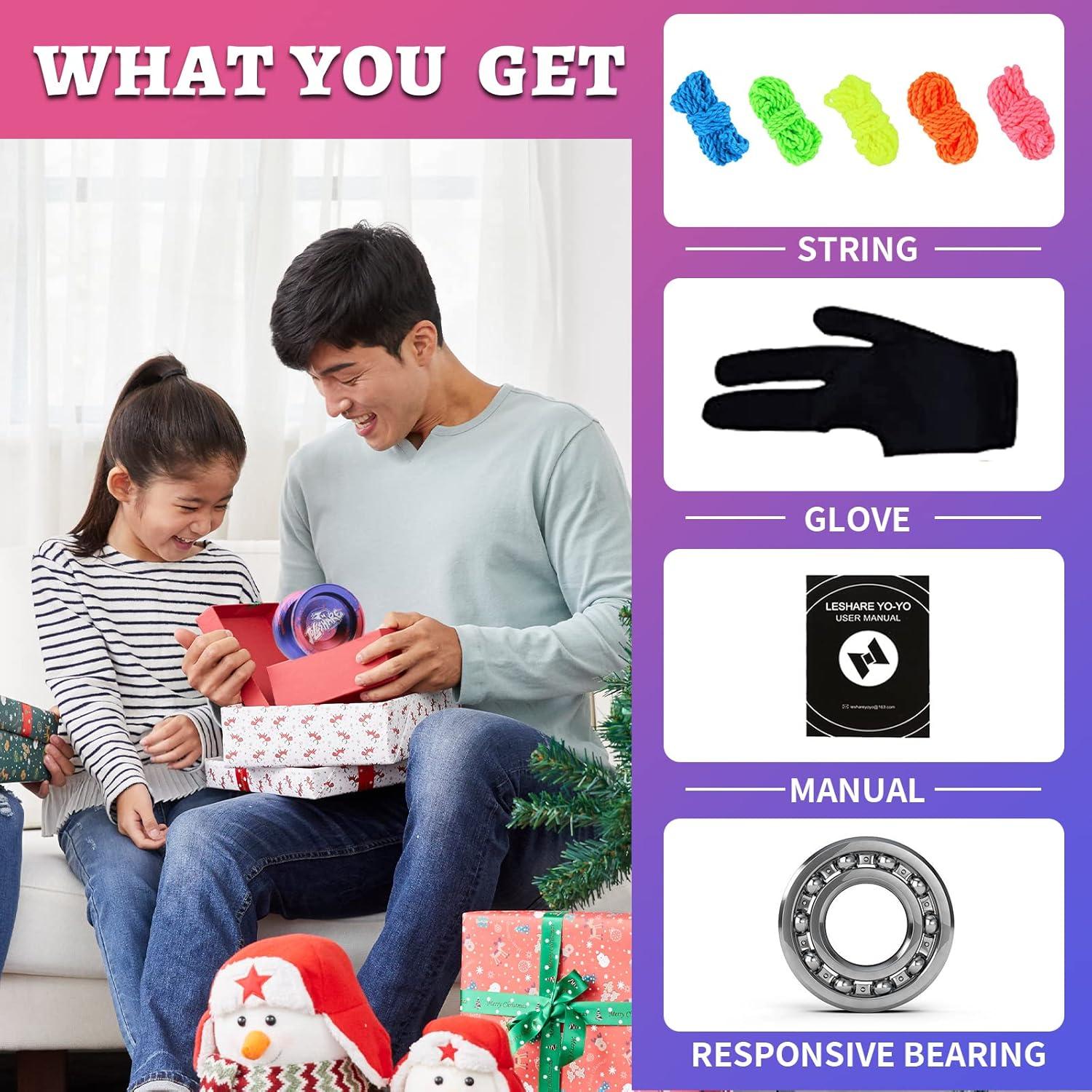 Yoyo Profesional JOLESHARE No Responsivo y Responsivo Rojo Azul