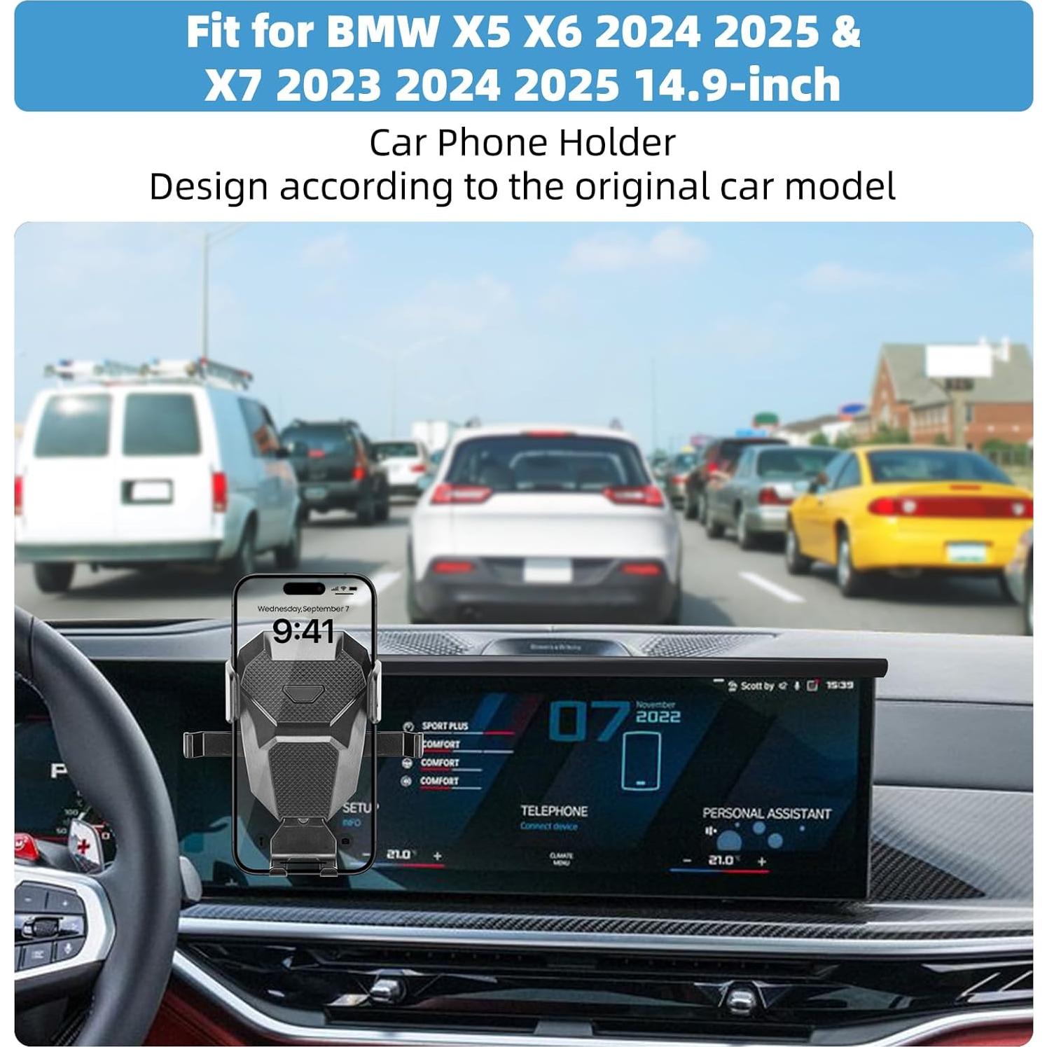 Soporte para teléfono de coche VTVWNM para BMW X5 X6 X7 2023-2025