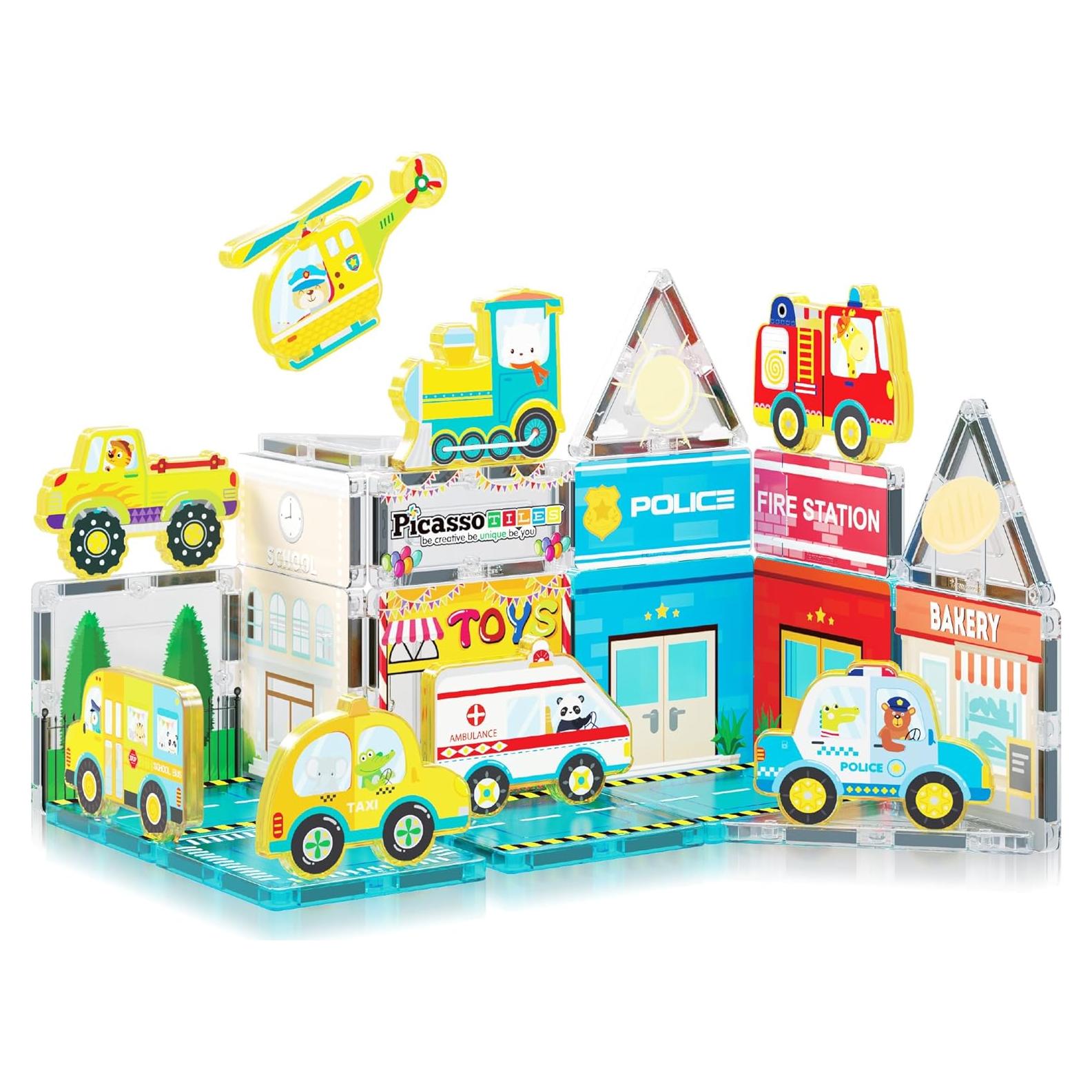 PicassoTiles Bloques Magnéticos Ciudad Metropolitana 26 Piezas