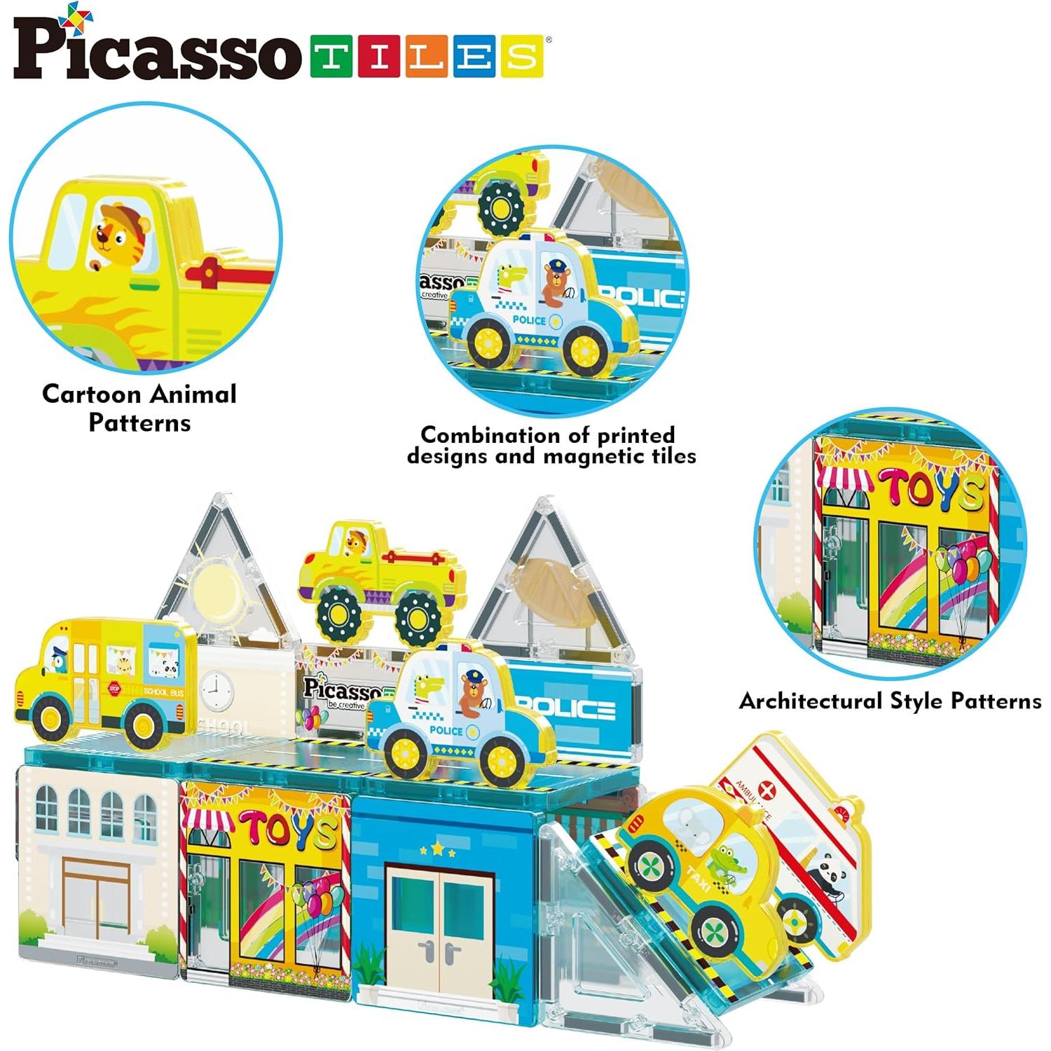 PicassoTiles Bloques Magnéticos Ciudad Metropolitana 26 Piezas