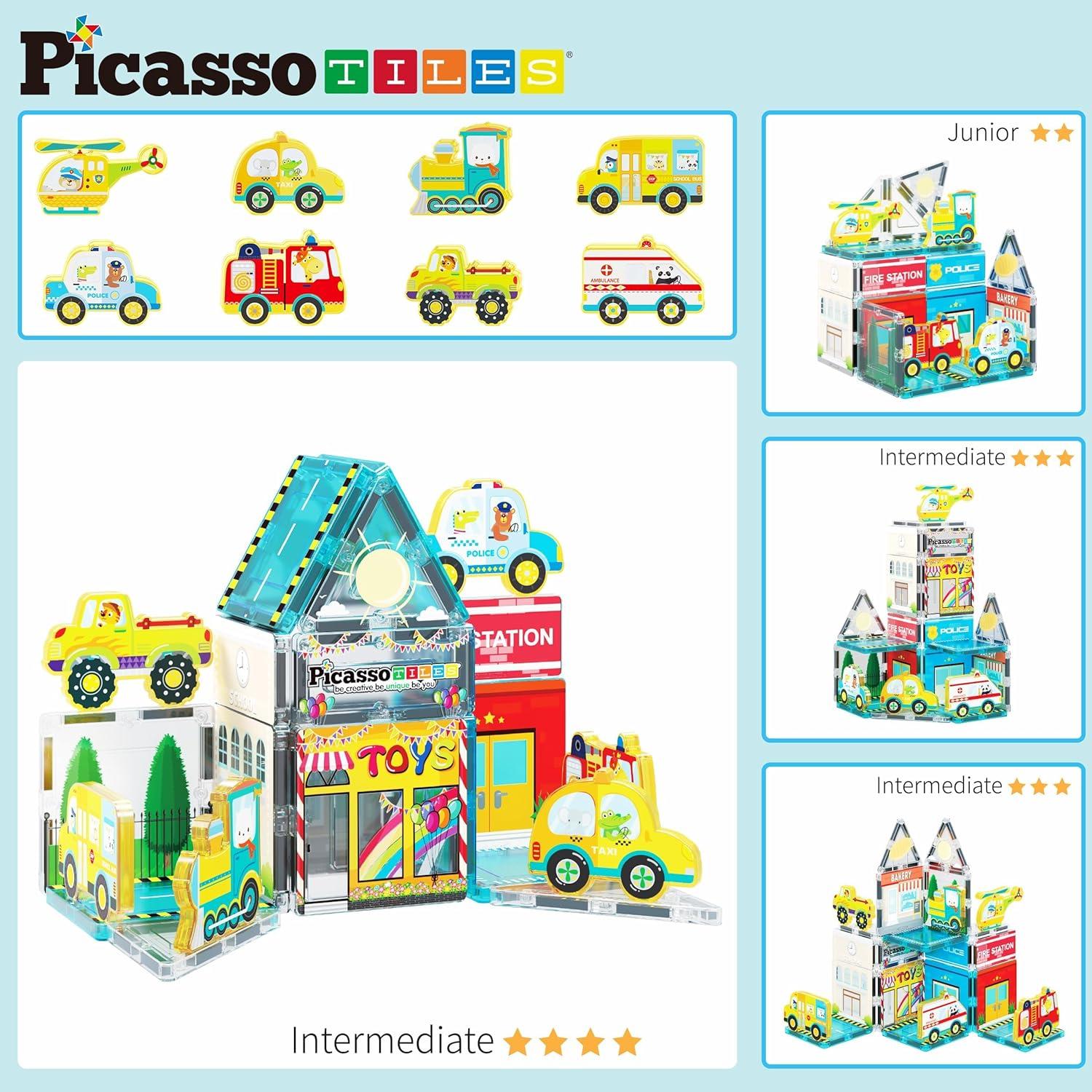 PicassoTiles Bloques Magnéticos Ciudad Metropolitana 26 Piezas