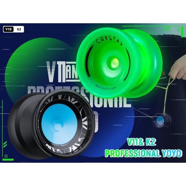 Yoyo Profesional V11 + K2 Verde Brillante - Doble Propósito