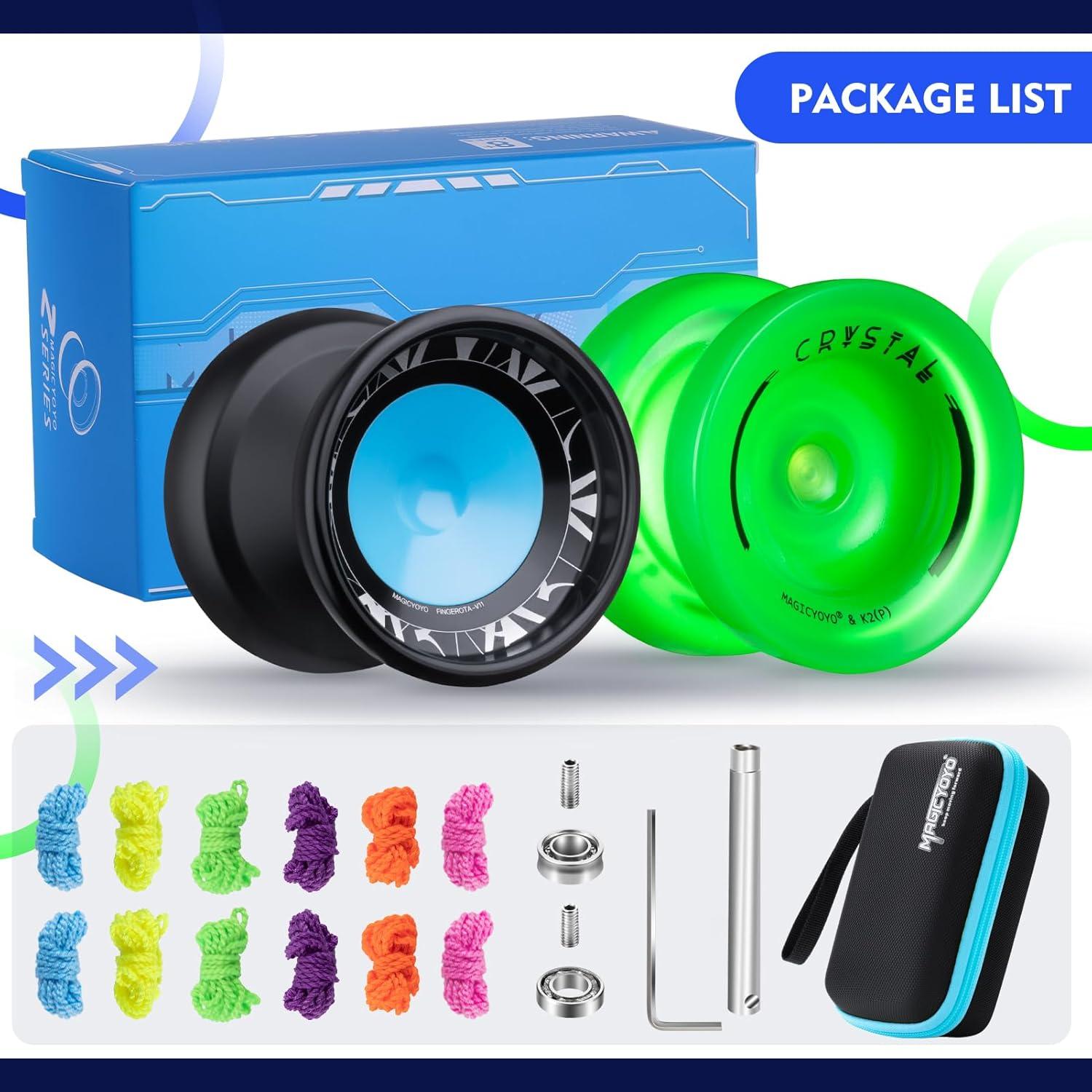 Yoyo Profesional V11 + K2 Verde Brillante - Doble Propósito