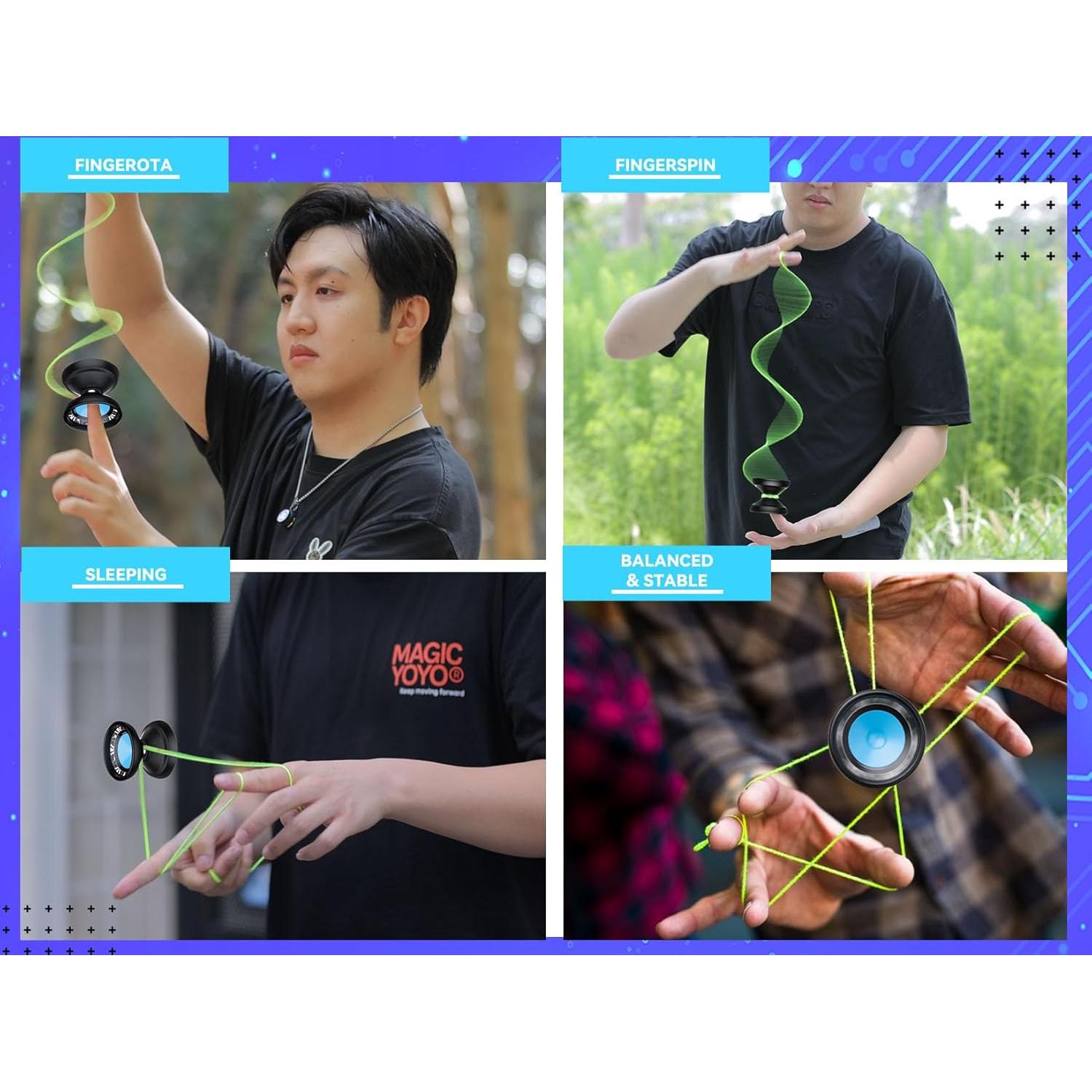 Yoyo Profesional V11 + K2 Verde Brillante - Doble Propósito