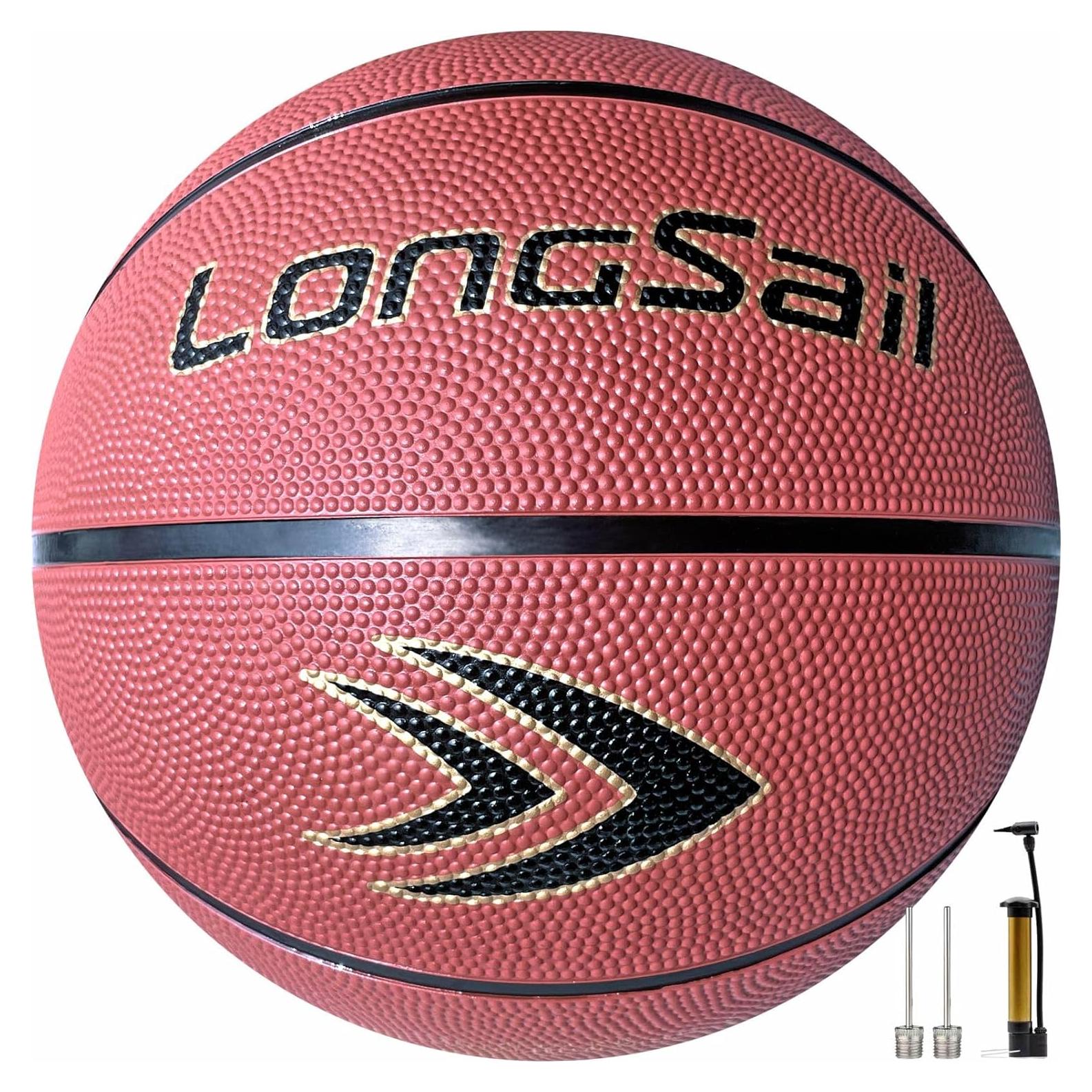 Balón de Baloncesto Longsail Tamaño 7 Goma Premium