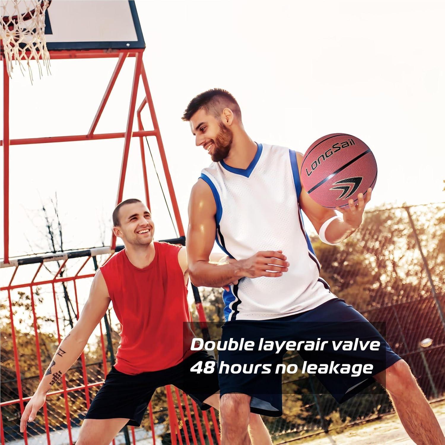 Balón de Baloncesto Longsail Tamaño 7 Goma Premium