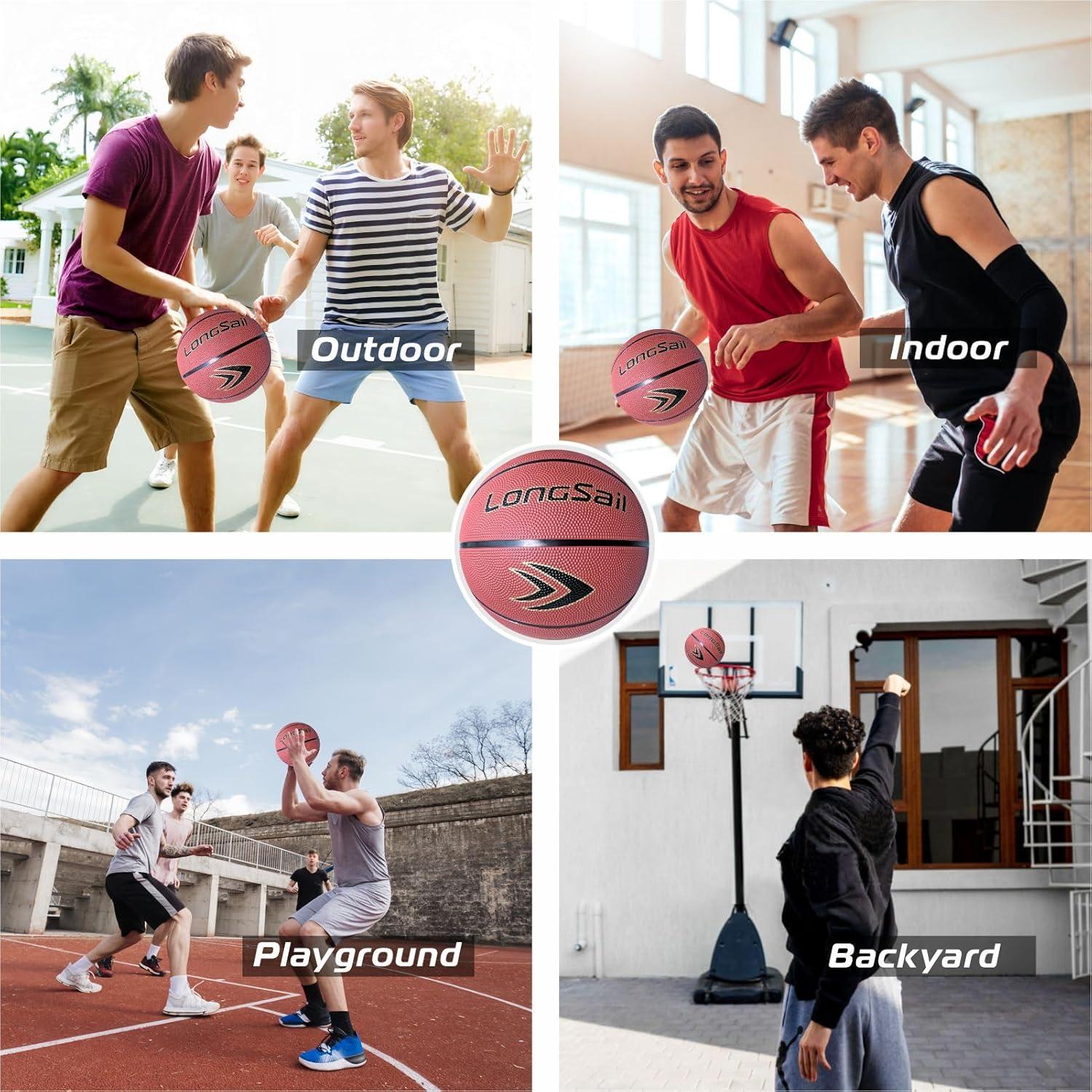 Balón de Baloncesto Longsail Tamaño 7 Goma Premium