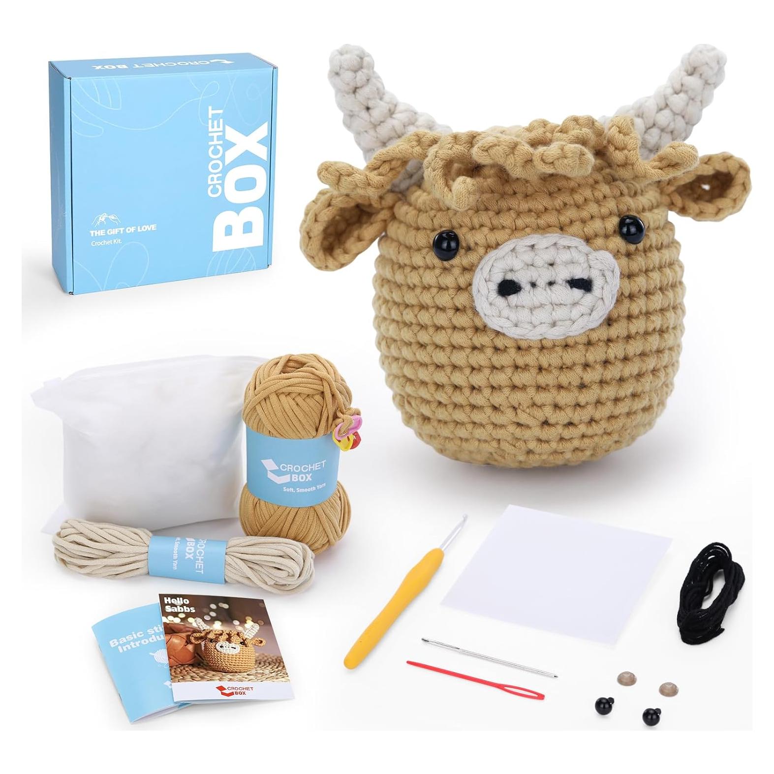 Kit de Crochet para Principiantes CrochetBox Vaca Amigurumi
