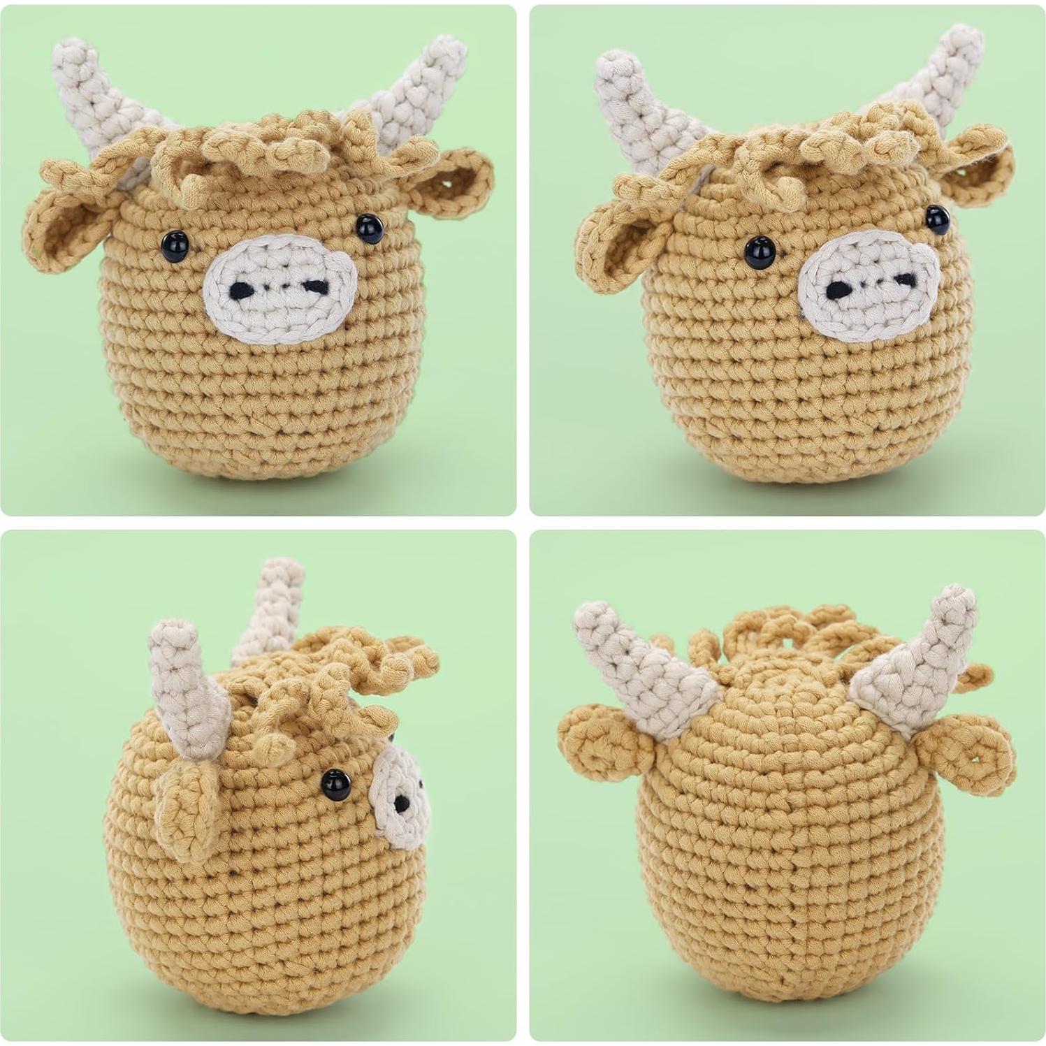 Kit de Crochet para Principiantes CrochetBox Vaca Amigurumi