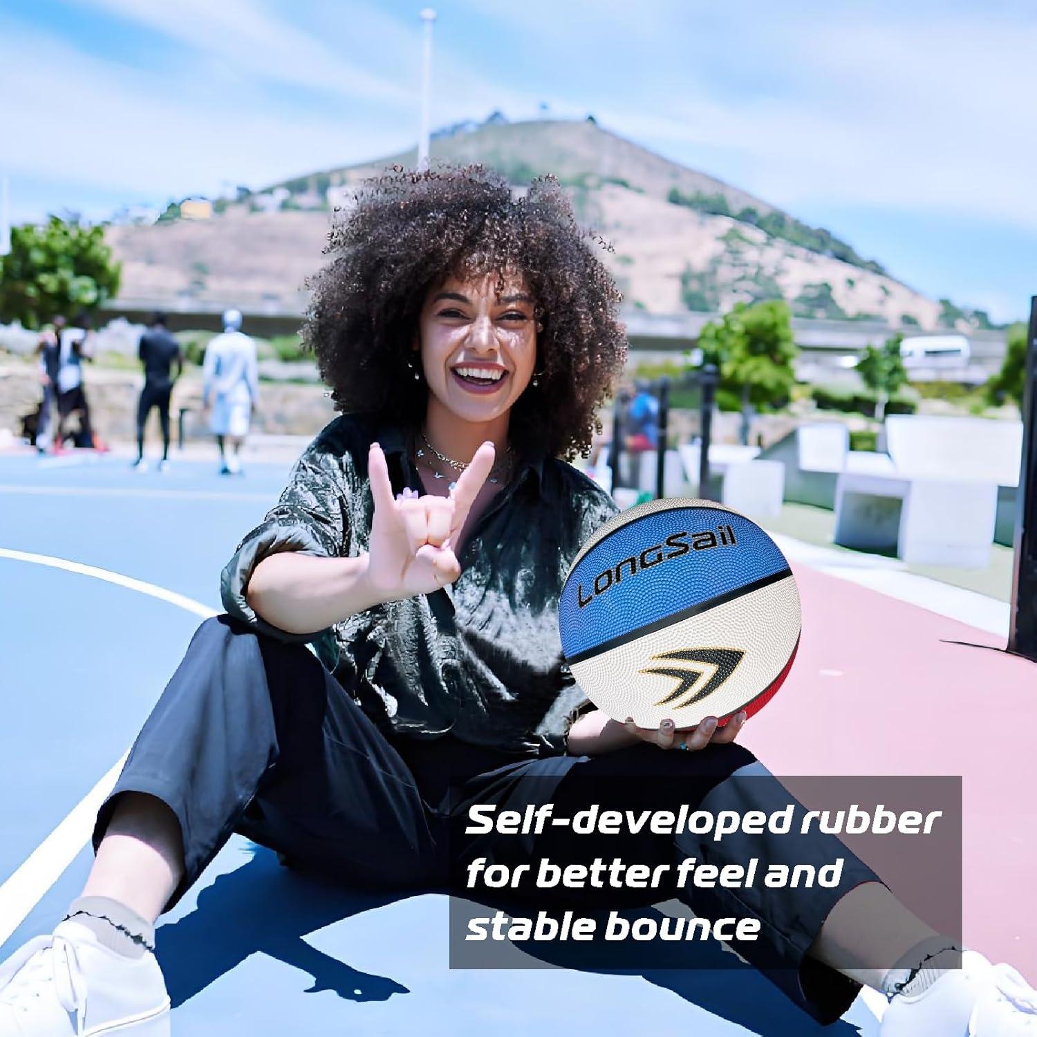 Balón de Baloncesto Longsail Tamaño 7 Goma 29.5" (74.93 cm)