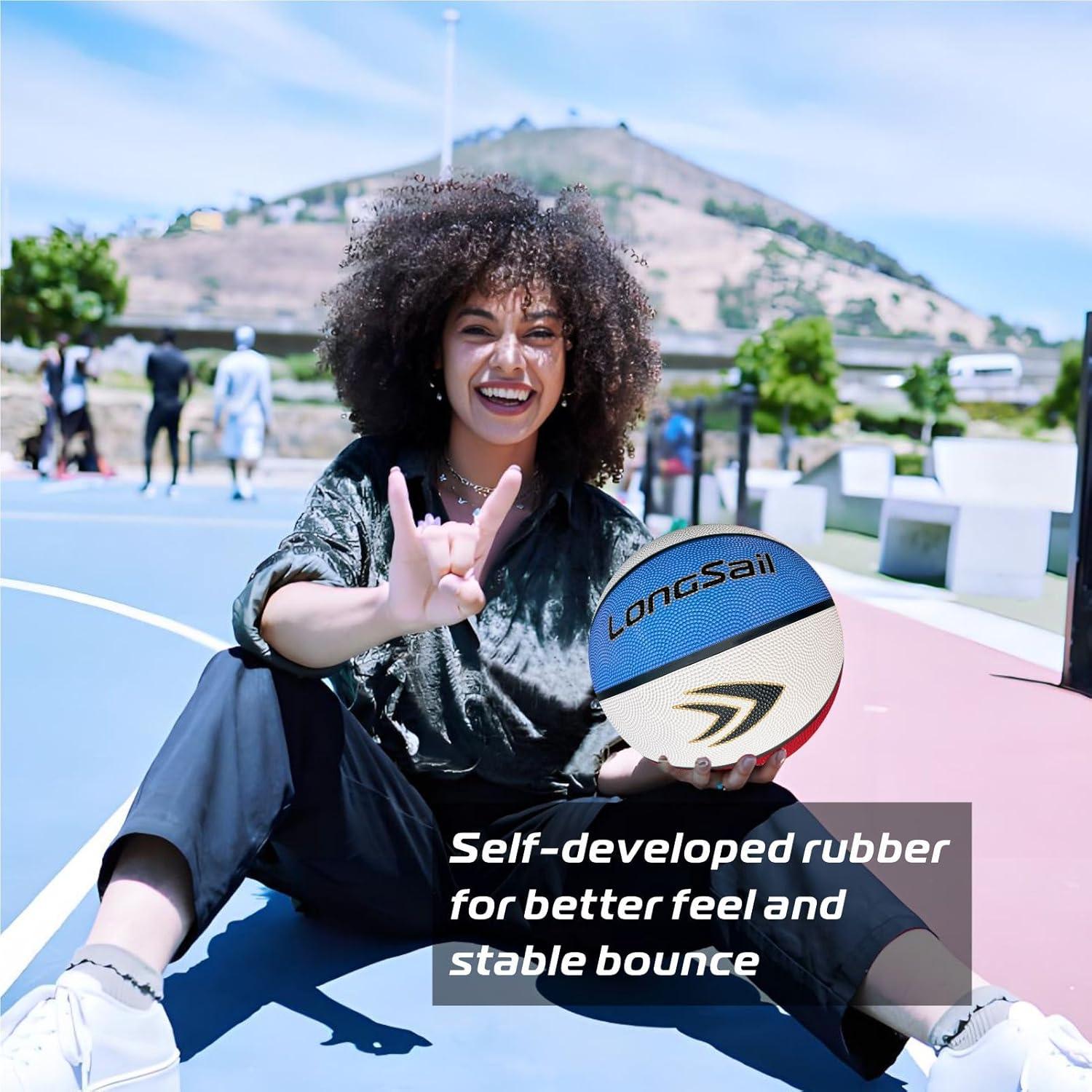 Balón de Baloncesto Longsail Tamaño 7 Goma 29.5"