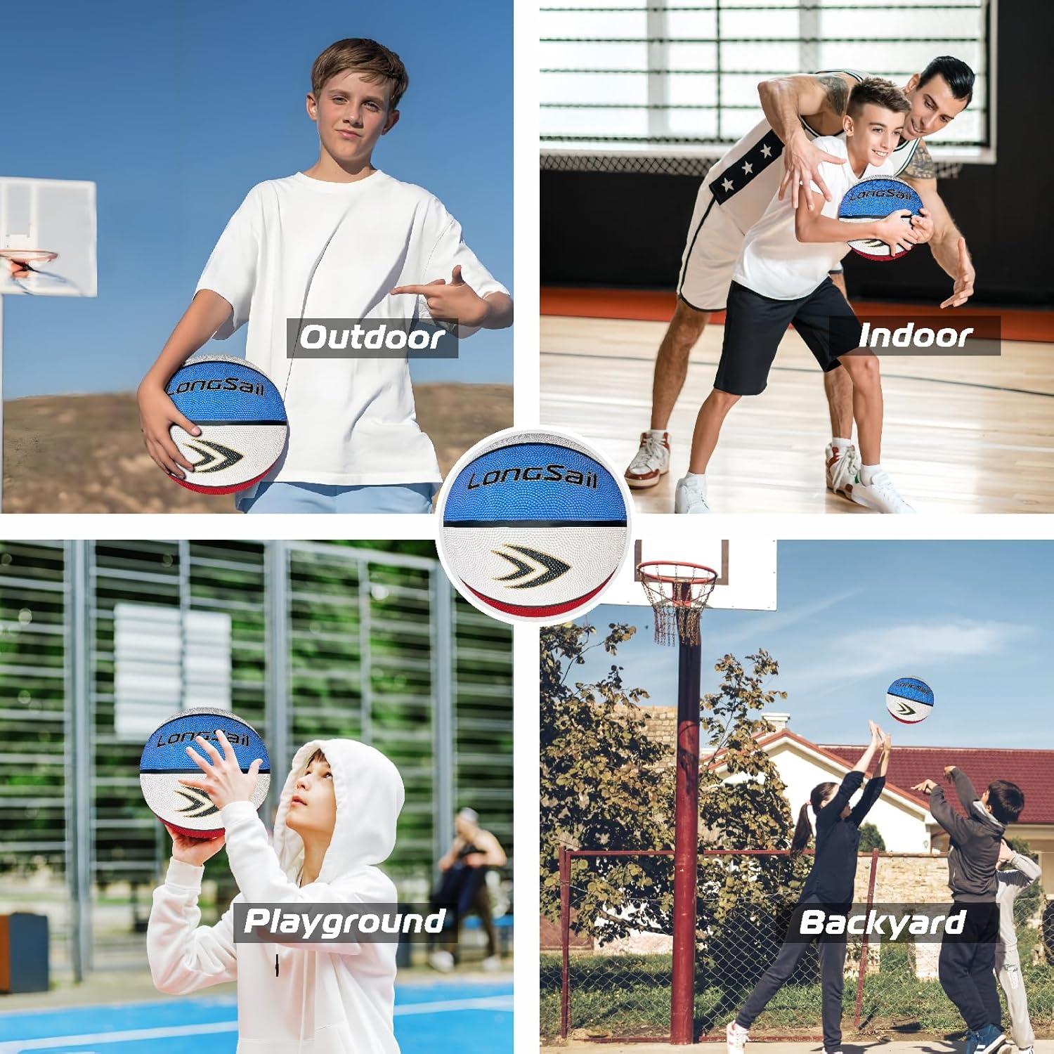 Balón de Baloncesto Longsail Tamaño 5 Goma 27.5" (69.85 cm)