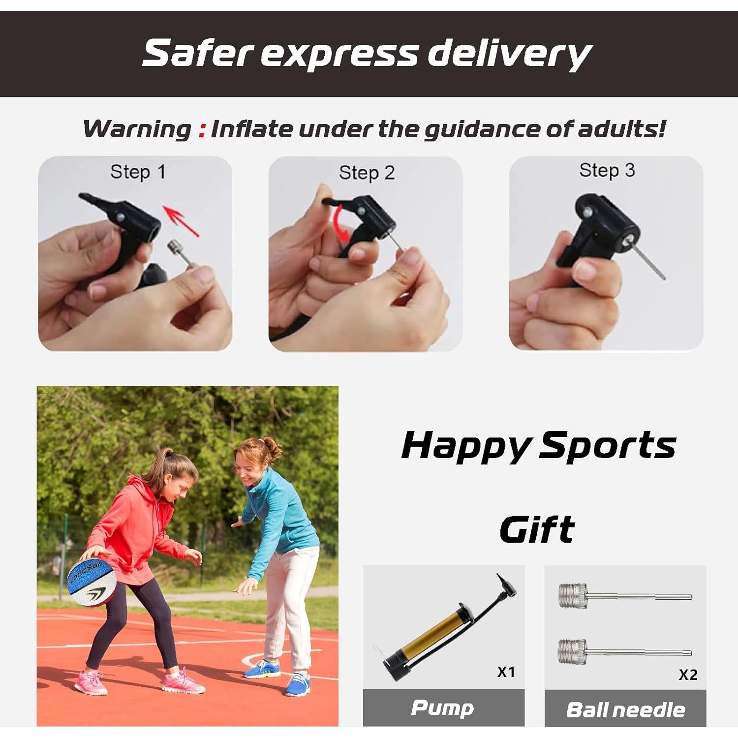 Balón de Baloncesto Longsail Tamaño 5 Goma 27.5" (69.85 cm)