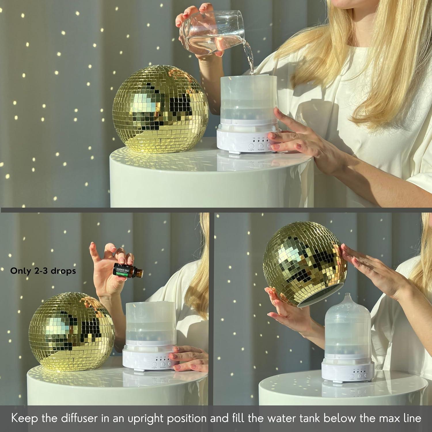 Difusor de Aceites Esenciales Corvino 300 ML Dorado