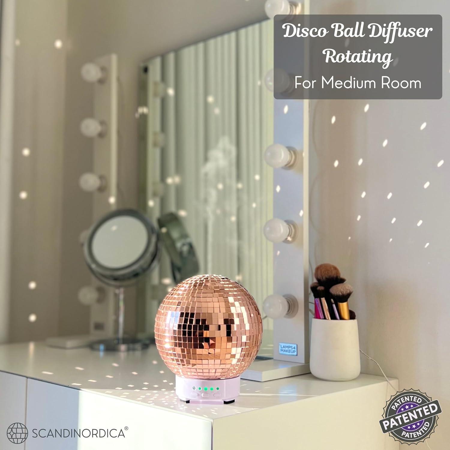 Difusor de Aroma Corvino 100 ML Oro Rosa con Luz Disco