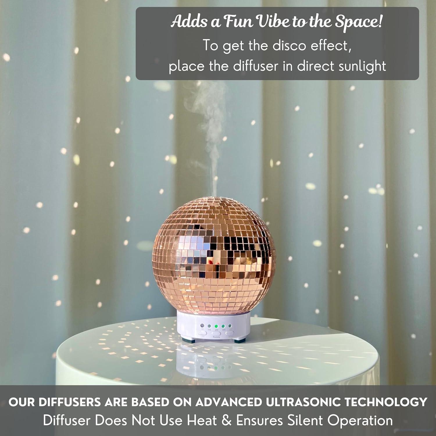 Difusor de Aroma Corvino 100 ML Oro Rosa con Luz Disco