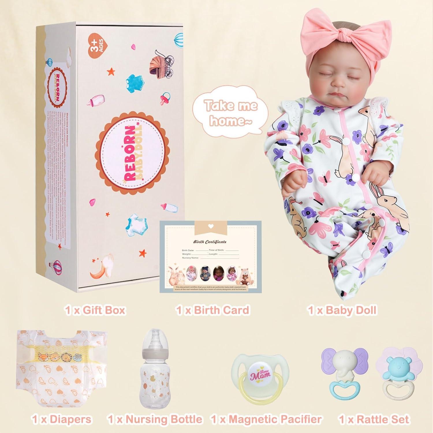 Muñeca Reborn BABESIDE Connie 50,8 cm Realista con Accesorios