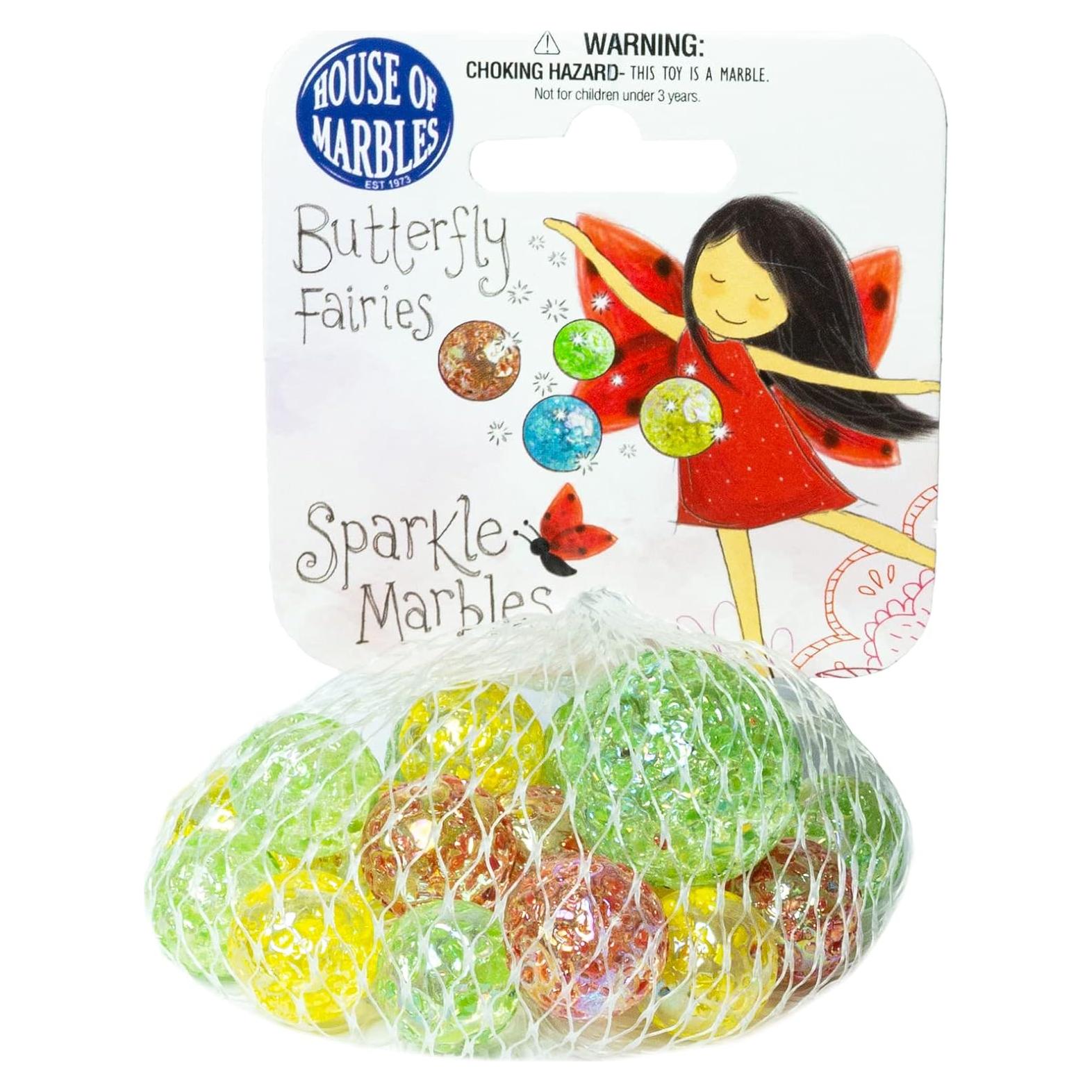 Bolsa de Red con Canicas Hada Mariposa - 21 Piezas