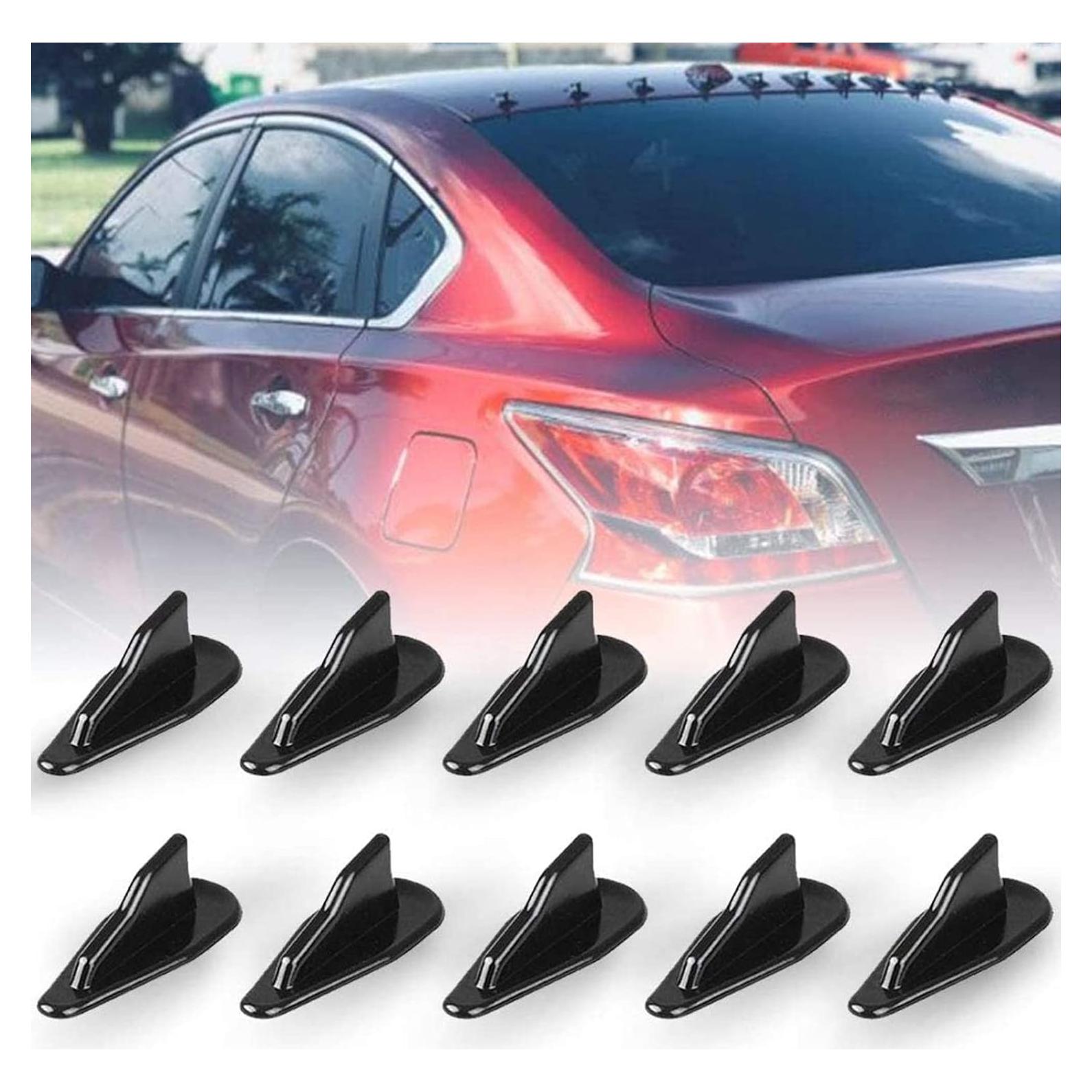 Kit de Difusor Aleta de Tiburón RULLINE 10 Piezas Negro