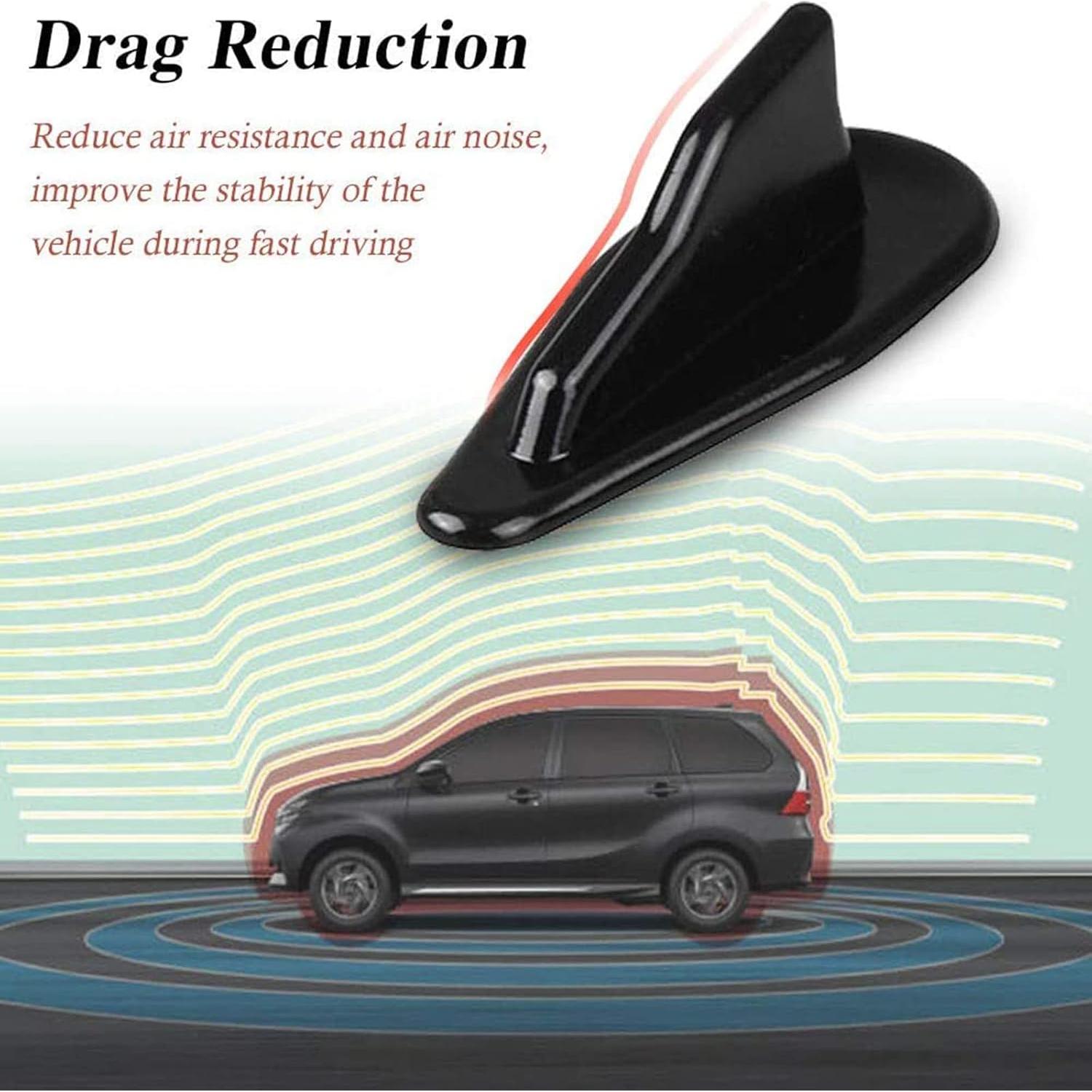 Kit de Difusor Aleta de Tiburón RULLINE 10 Piezas Negro